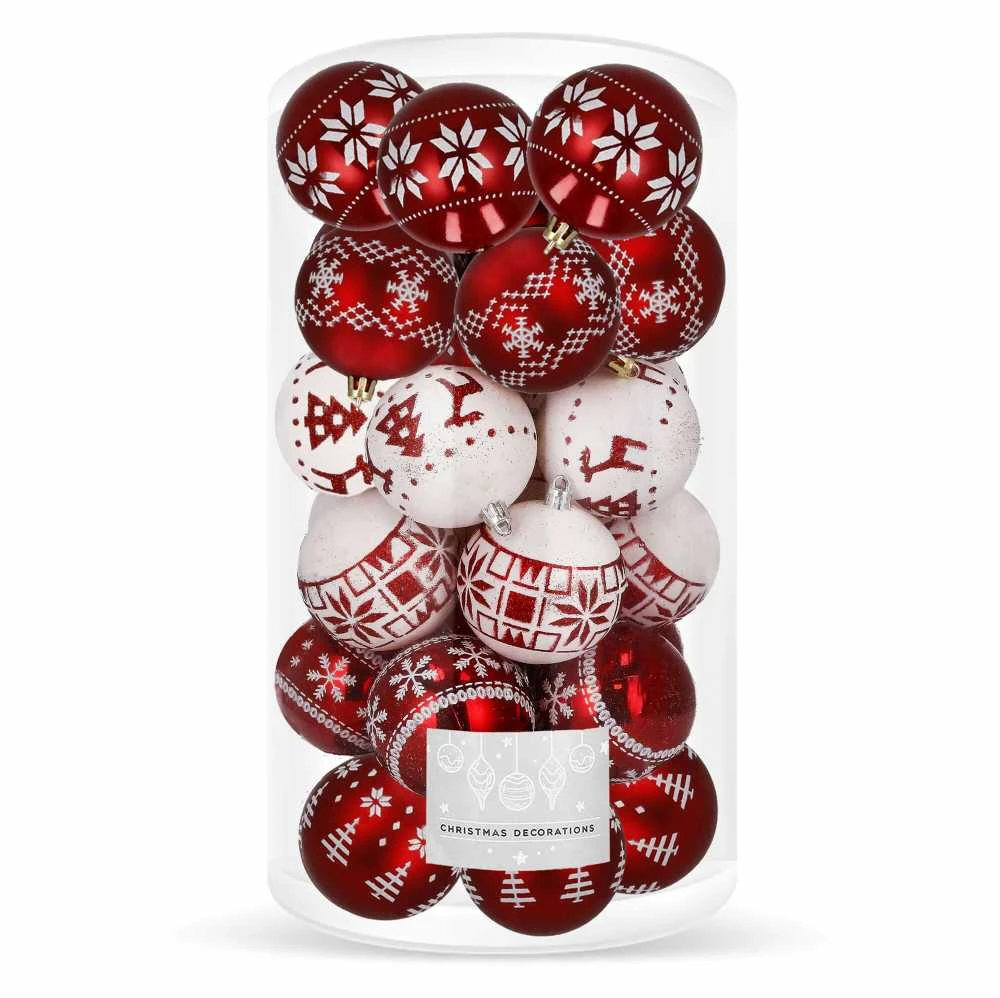 Kalėdiniai plastikiniai žaisliukai, 30 vnt., 5 cm, Springos