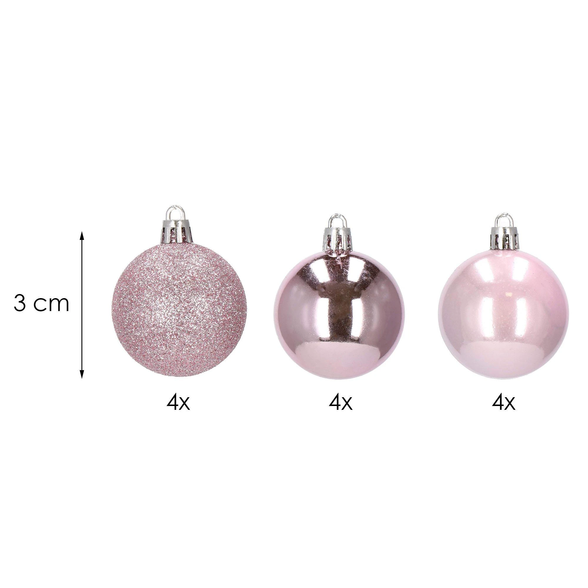 Kalėdiniai žaisliukai Springos 3 cm, 12 vienetų
