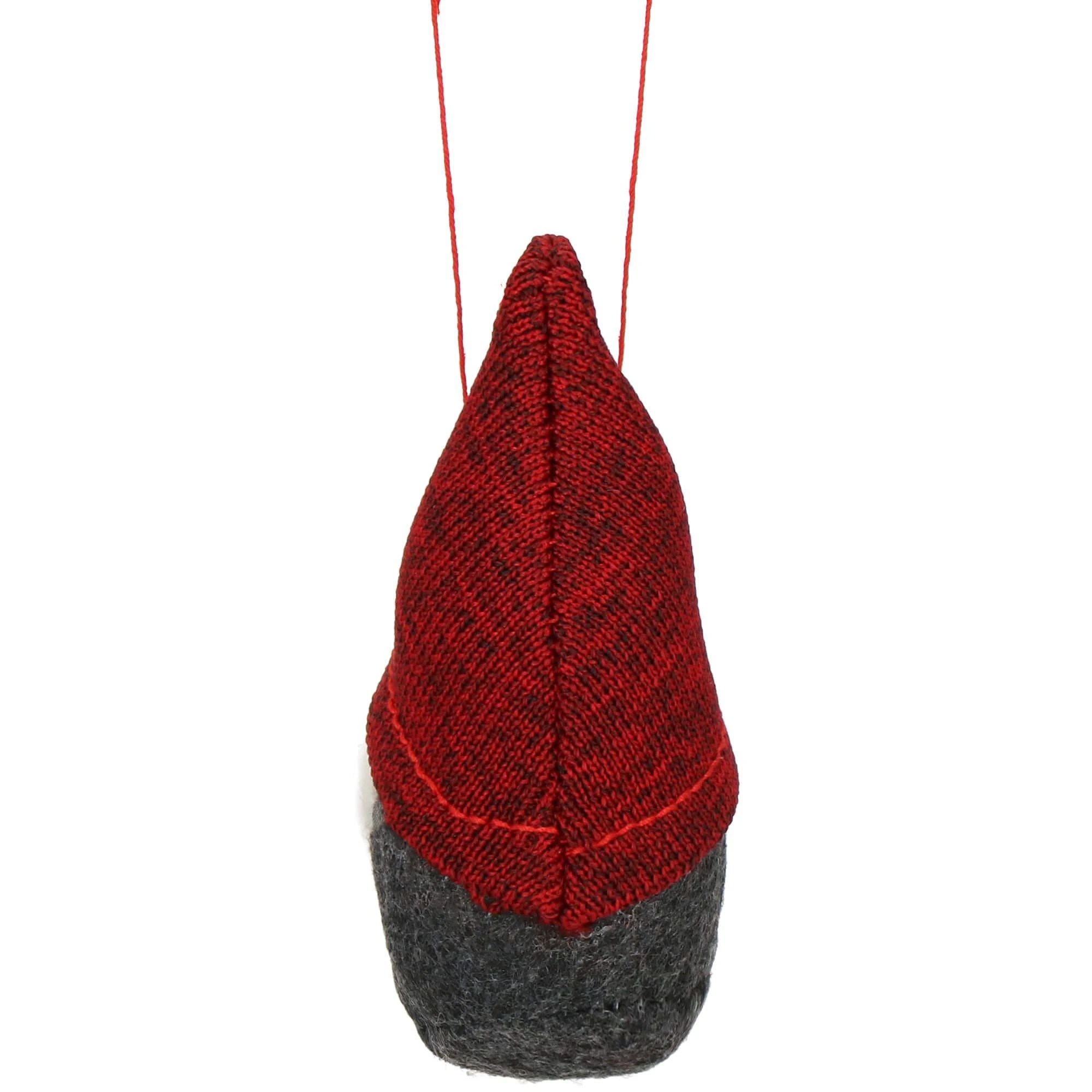 Kalėdų puošmena Springos pilka/bordo 10 cm