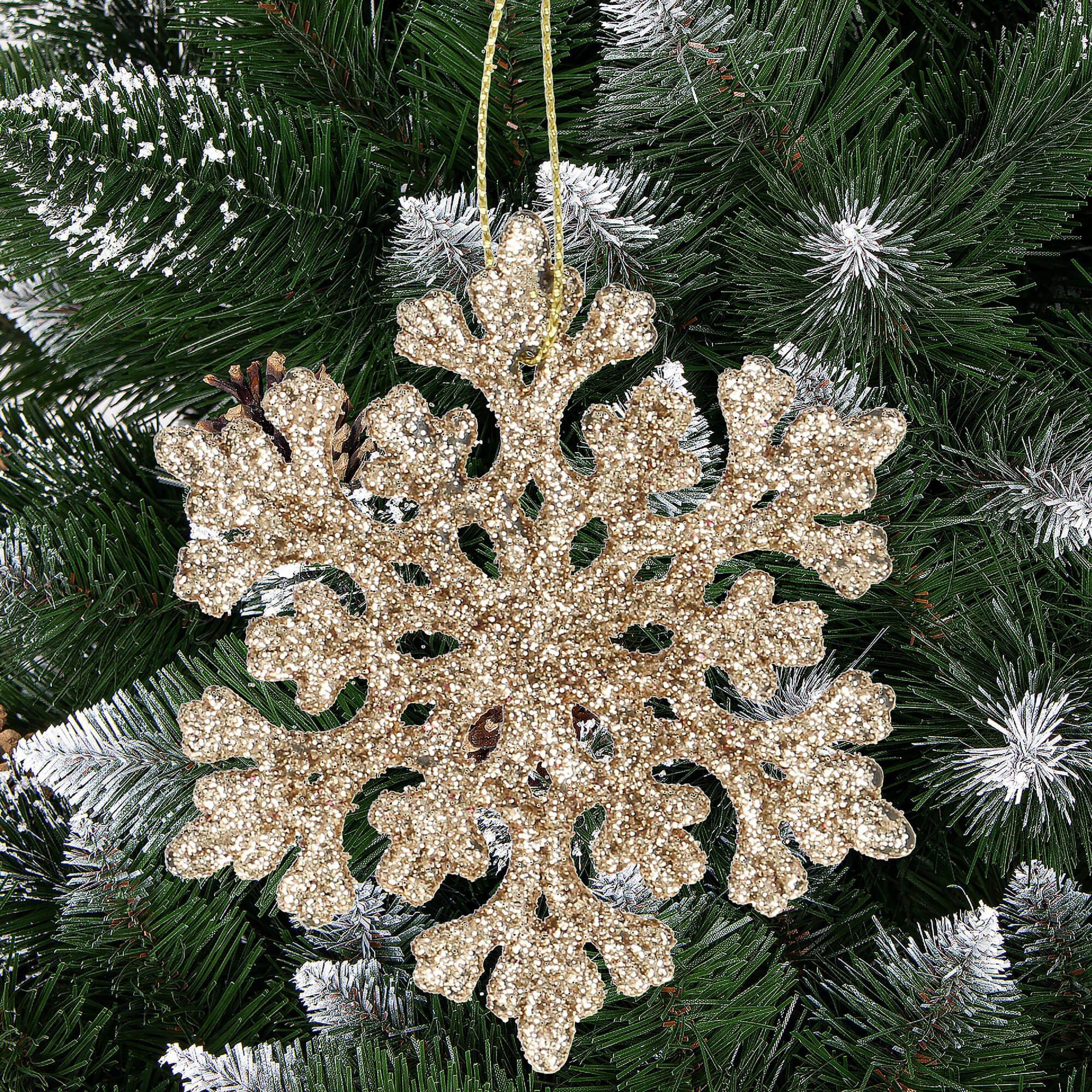 Springos CA0718 OZDOBA ŚWIĄTECZNA "ŚNIEŻYNKA" 6 CM 8 SZT.