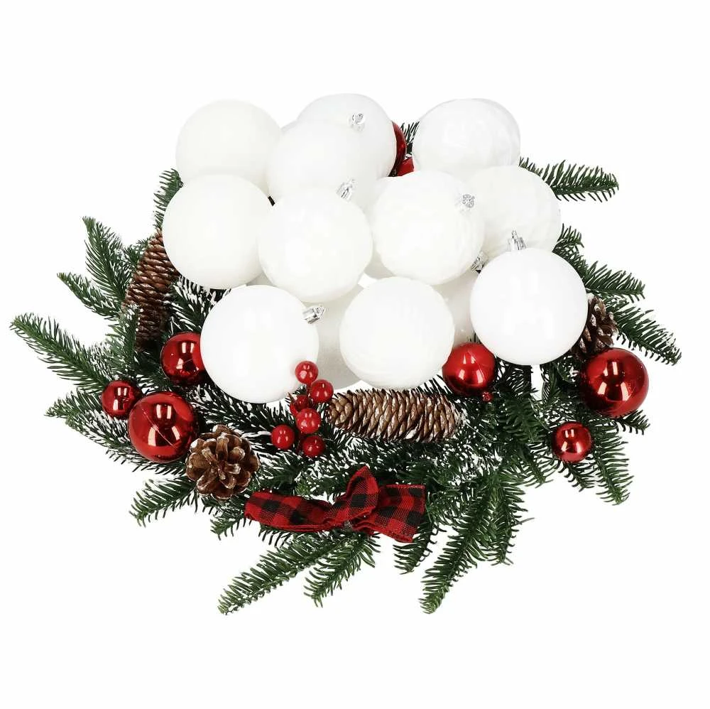 Kalėdiniai eglutės žaisliukai Springos, 30 vnt., 8 cm