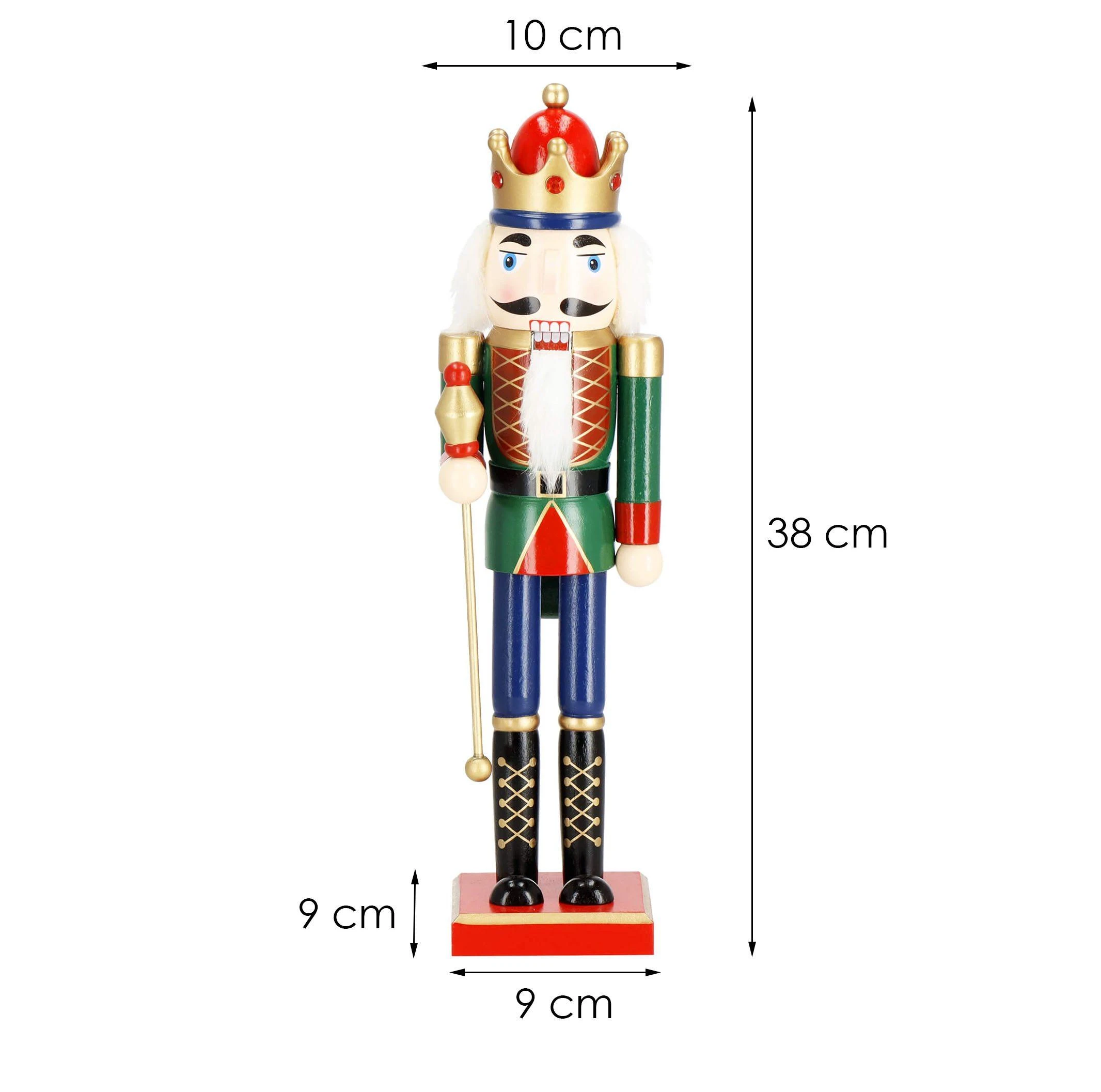 Kalėdinė dekoracija Spragtukas Springos 38 cm medinė