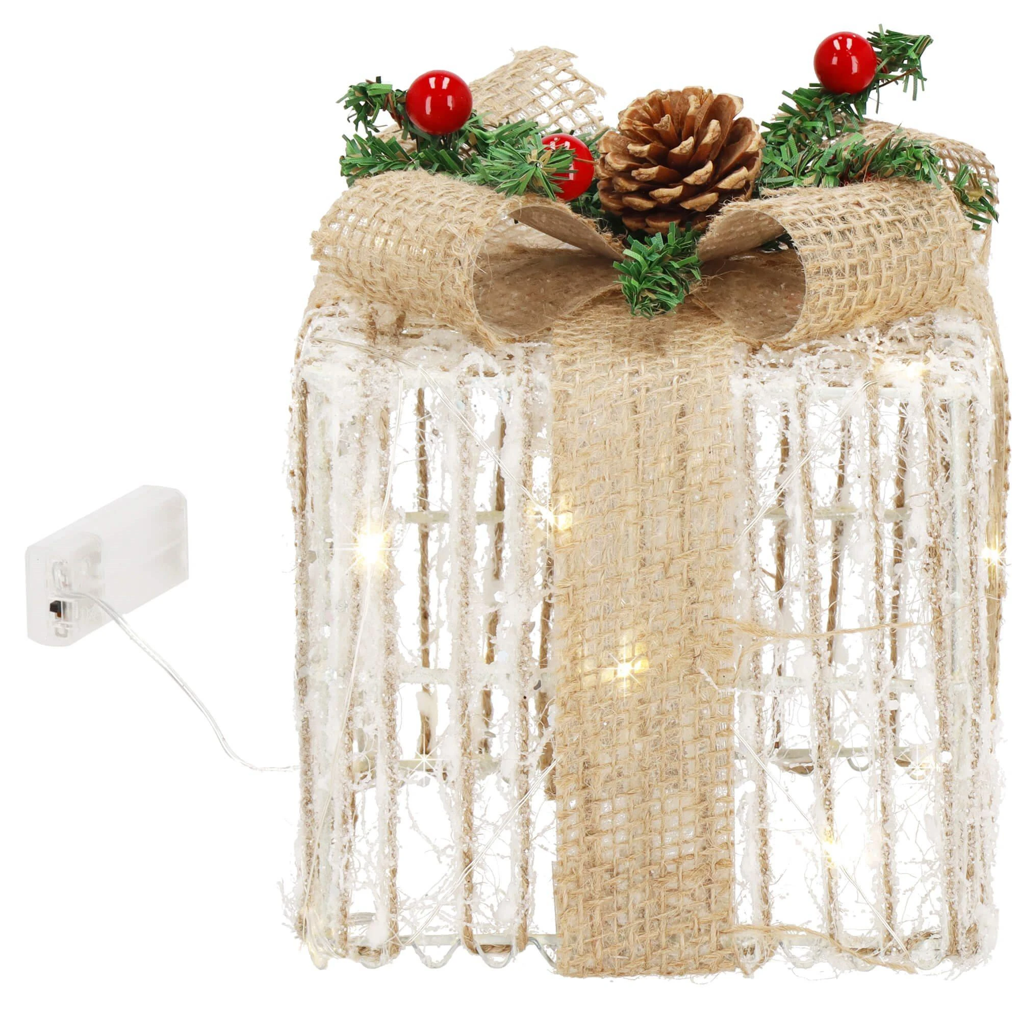 Kalėdų dekoracija su LED apšvietimu Springos 3 vnt. rinkinys