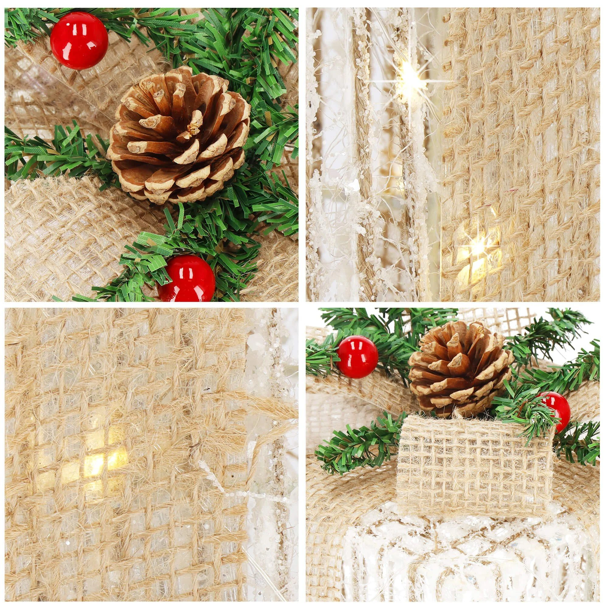 Kalėdų dekoracija su LED apšvietimu Springos 3 vnt. rinkinys