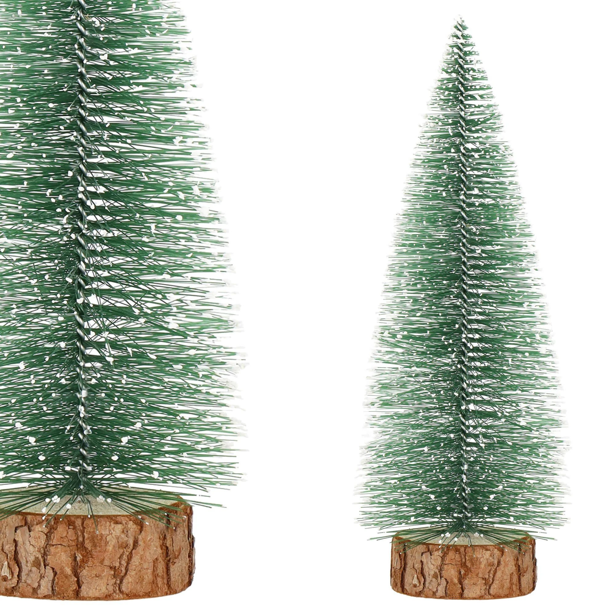 Kalėdinis papuošimas Springos, 15 cm, žalias su sniego efektu