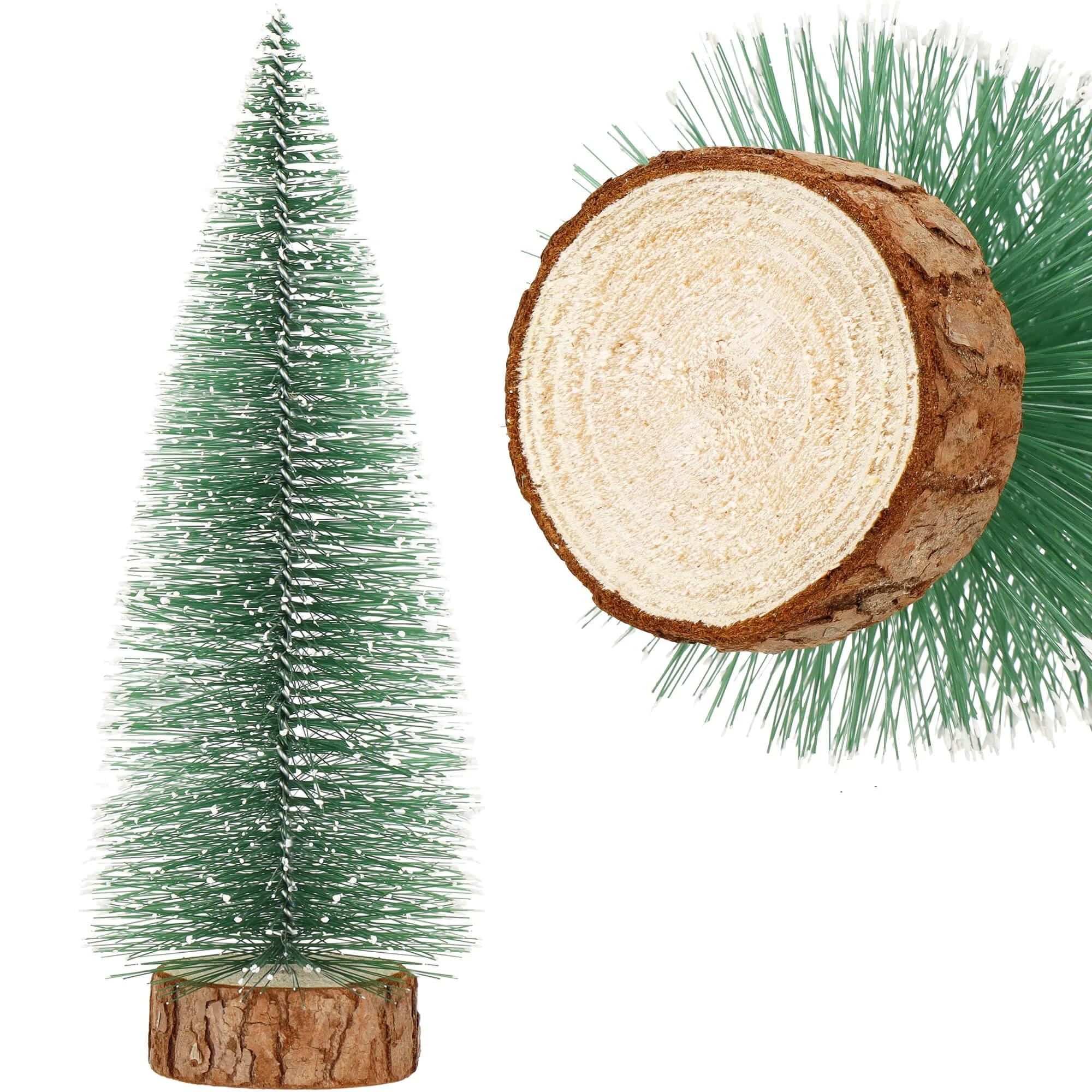 Kalėdinis papuošimas Springos, 15 cm, žalias su sniego efektu
