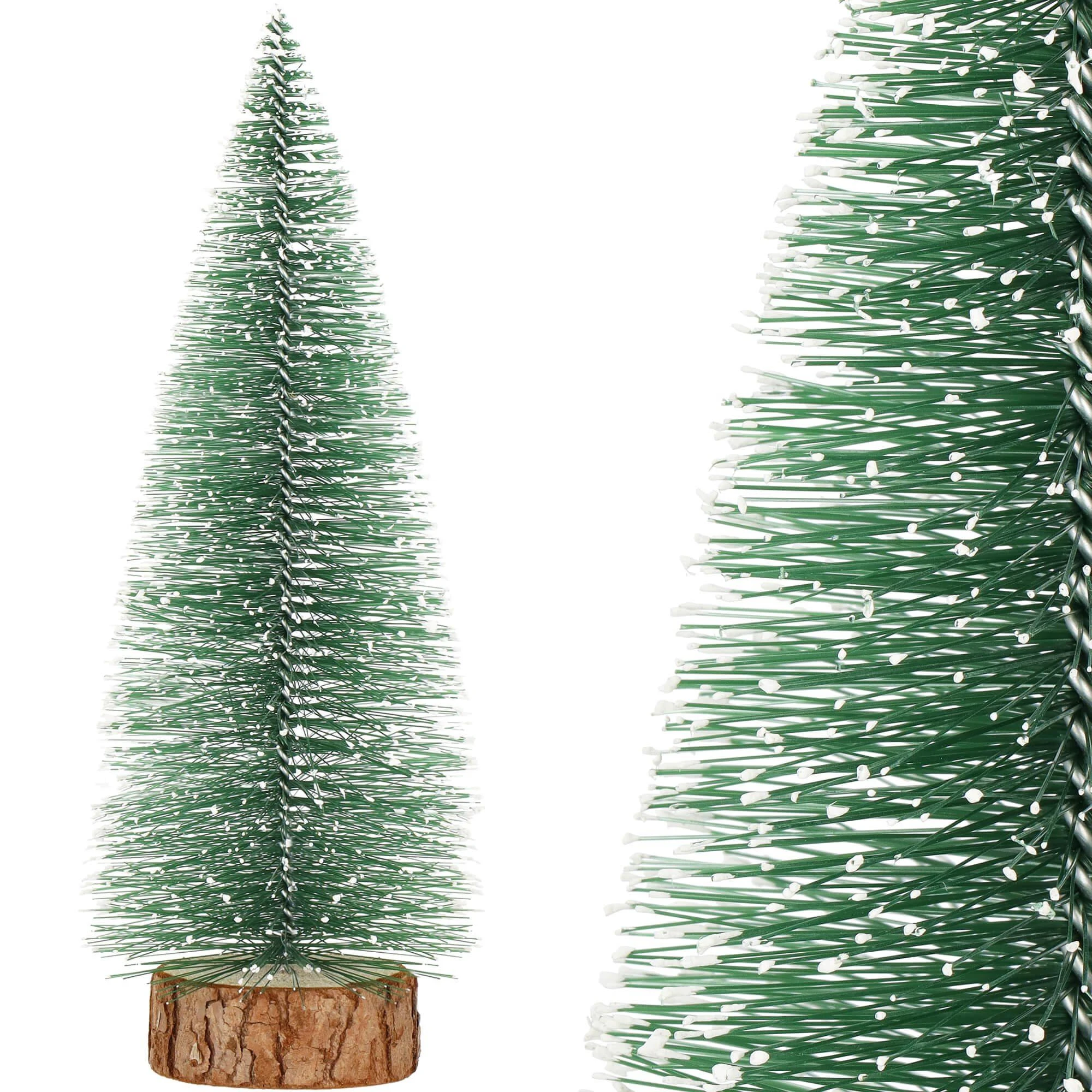 Kalėdinis papuošimas Springos, 15 cm, žalias su sniego efektu
