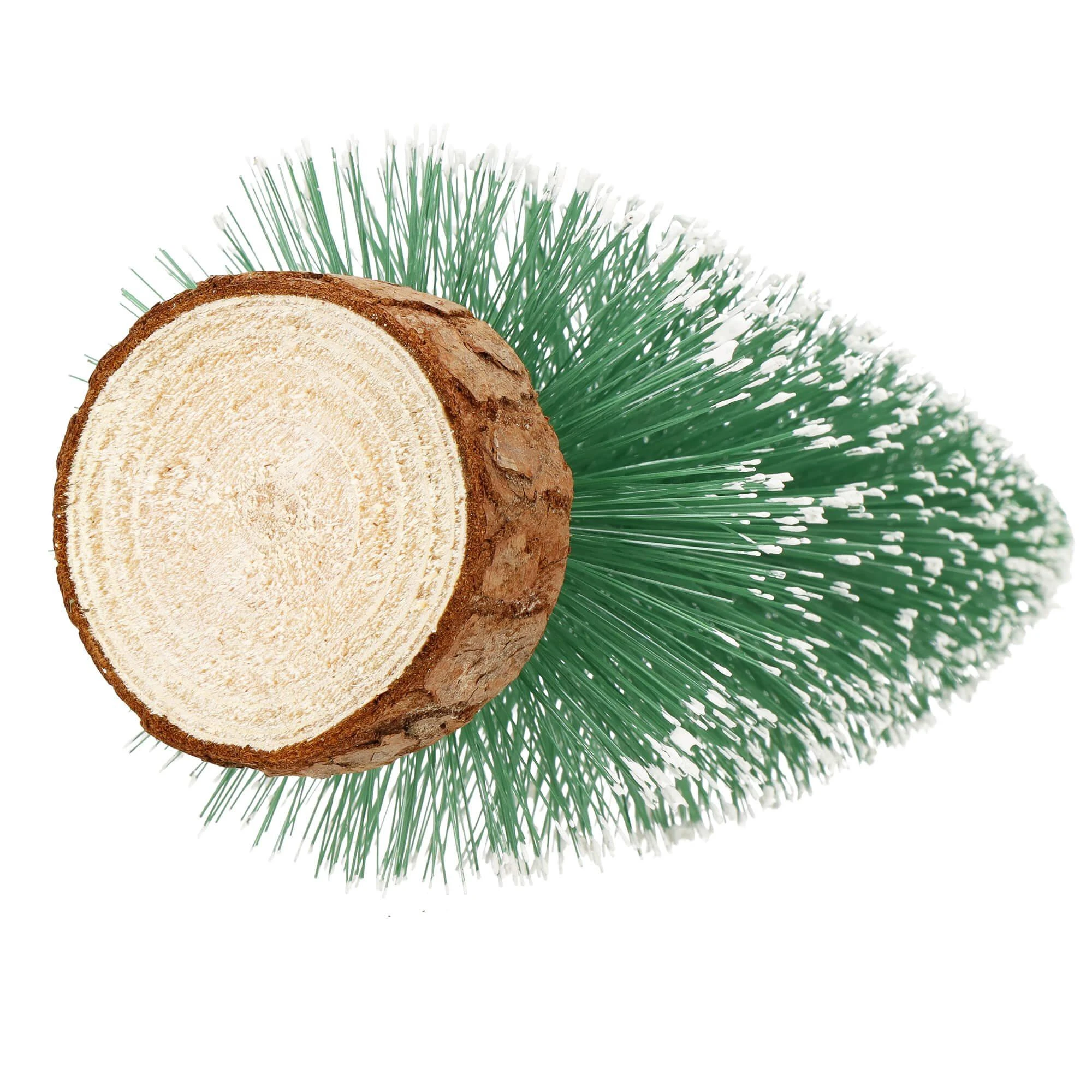 Kalėdinis papuošimas Springos, 15 cm, žalias su sniego efektu