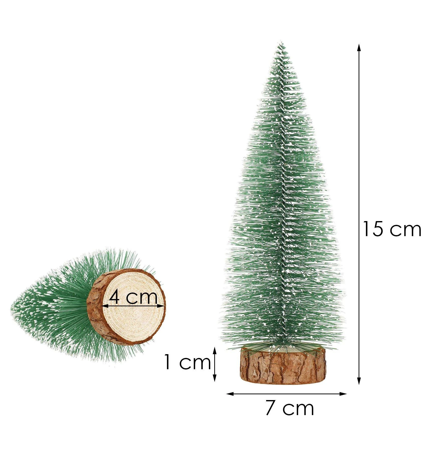 Kalėdinis papuošimas Springos, 15 cm, žalias su sniego efektu