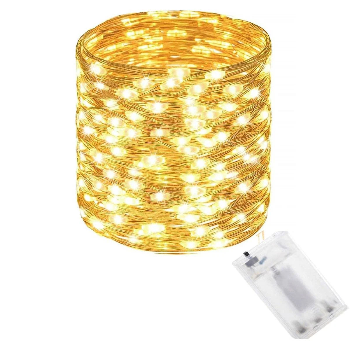 Springos Mikro girlianda 100 LED šilta balta 9,9 m