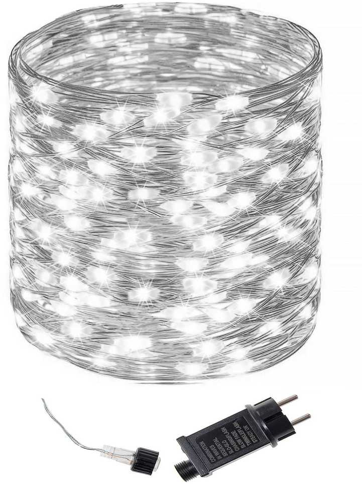 Springos Kalėdinės lemputės 100 LED šalta balta 10 m