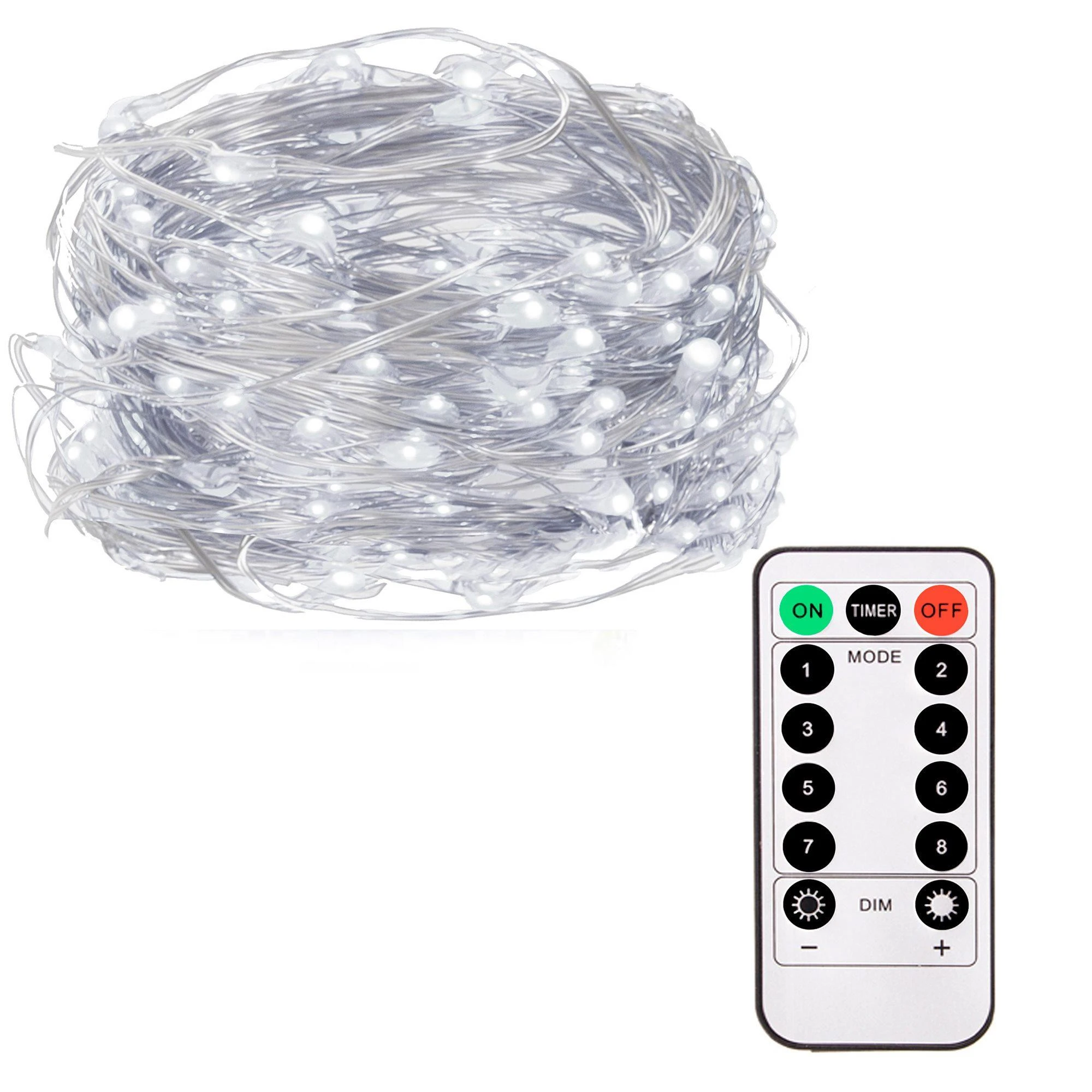 Springos Kalėdinės lemputės su šaltai balta šviesa, 100 LED, 9,9 m