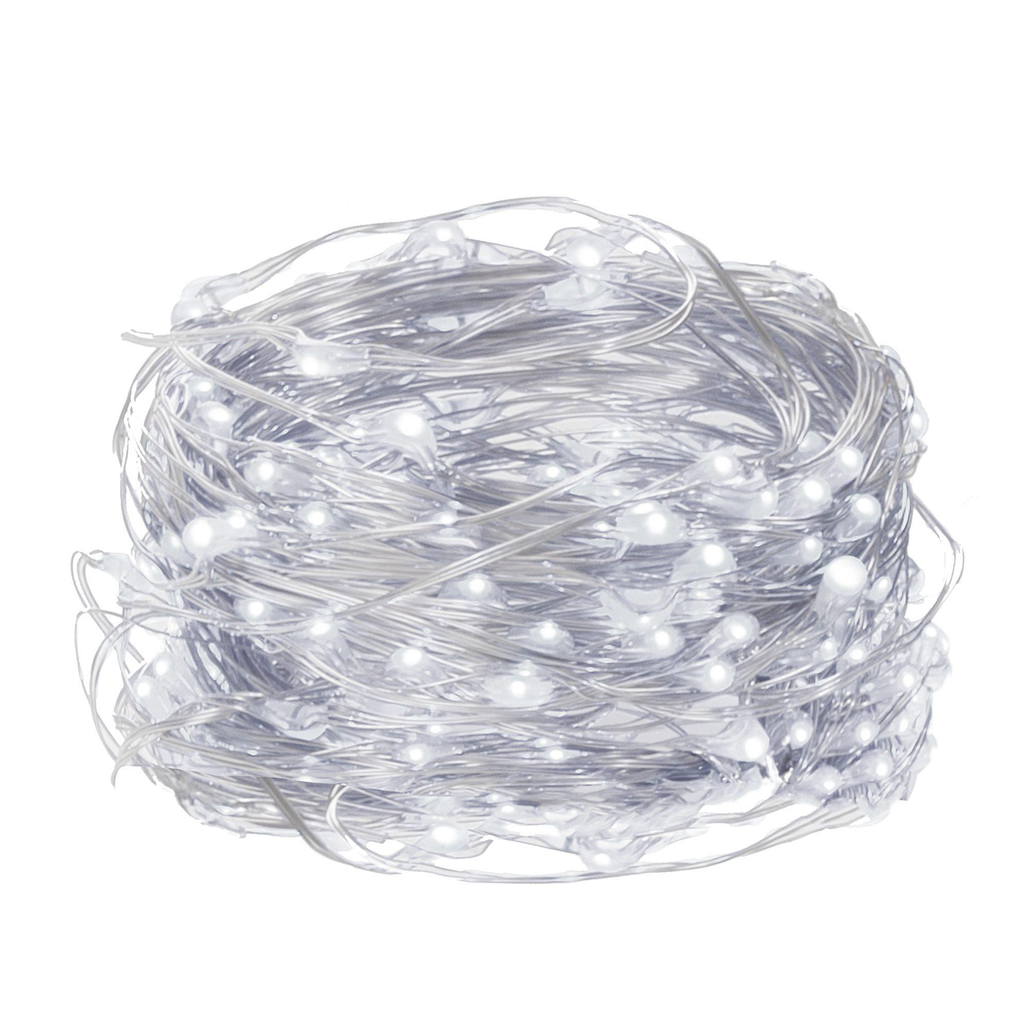 Springos Dekoratyvinė LED girlianda su 50 šaltai baltų mikro lempučių