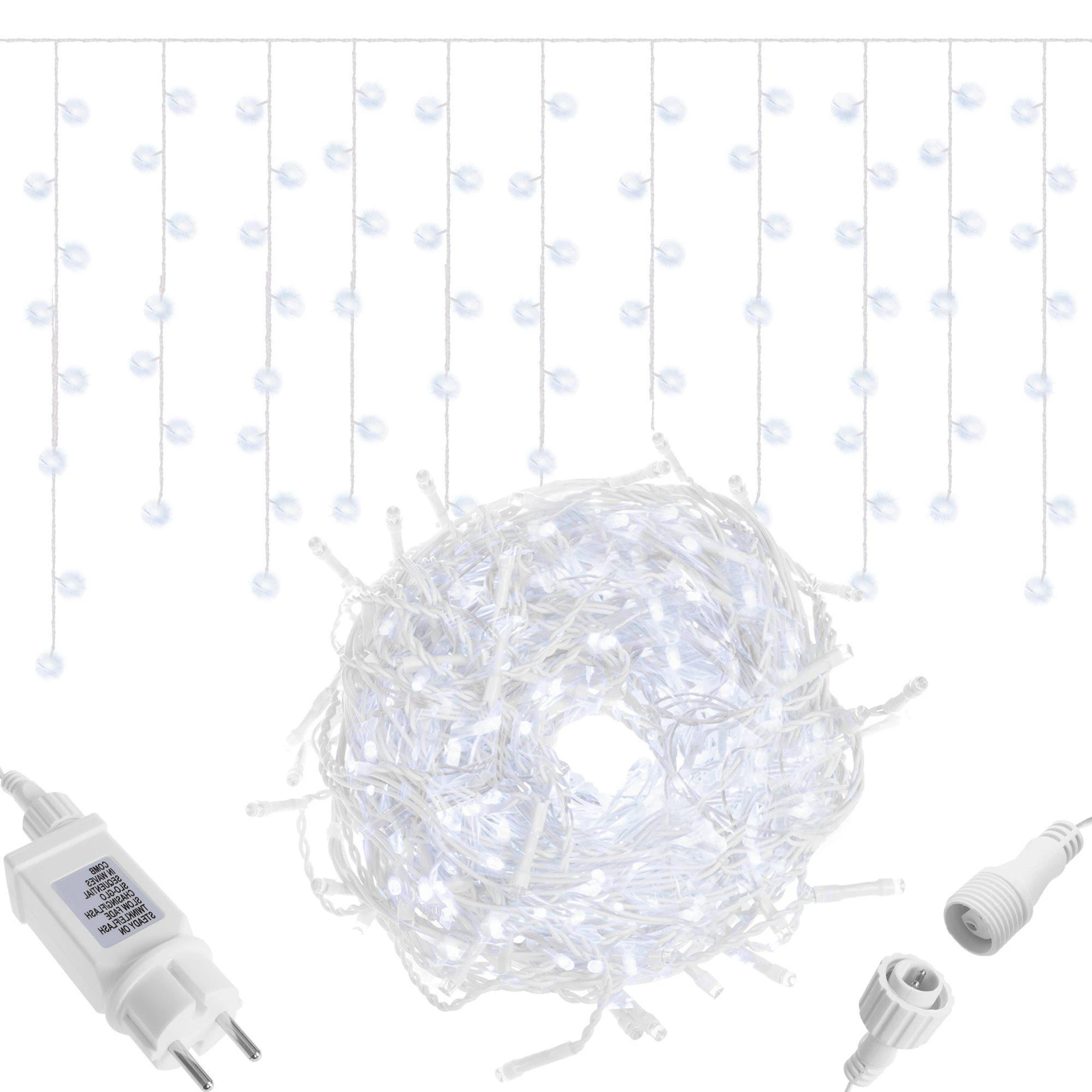 Springos Kalėdinė girlianda su varvekliais, 200 LED, 8 m