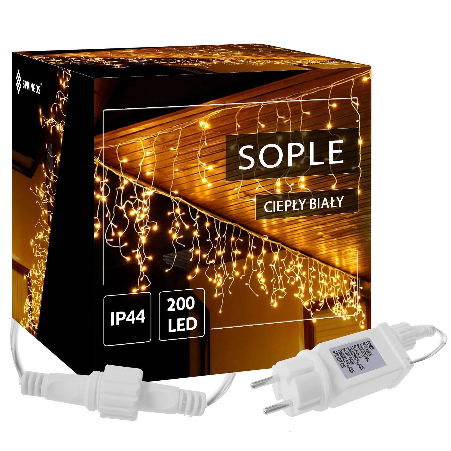 Springos Šviečianti girlianda 200 LED 8 m