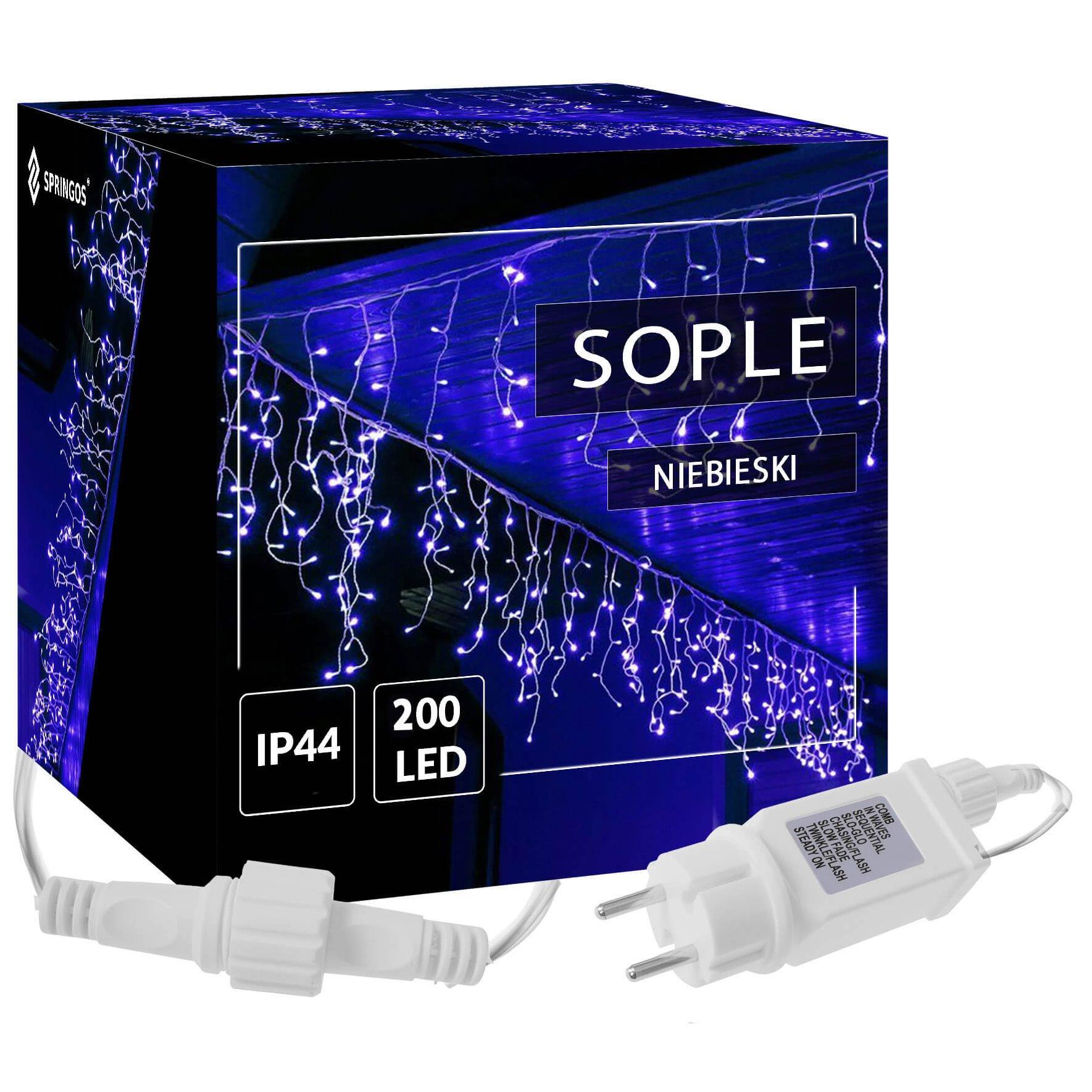 Šviesos užuolaida Springos CL0202, 200 LED, 8 m