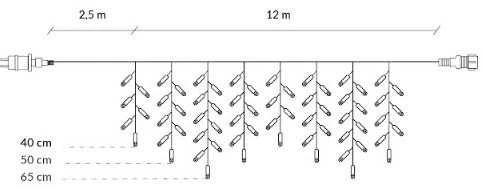 Kalėdinė šviesos užuolaida Springos CL0301 300 LED