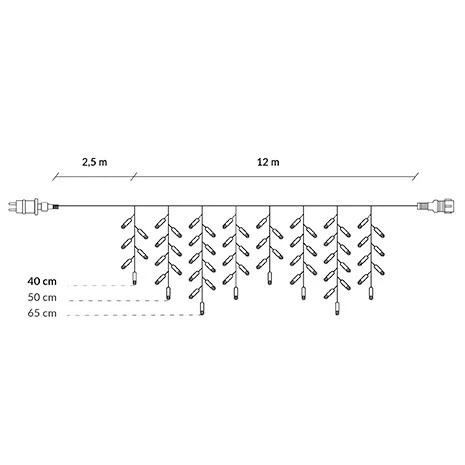 Springos Kalėdinė girlianda šaltai balta 300 LED