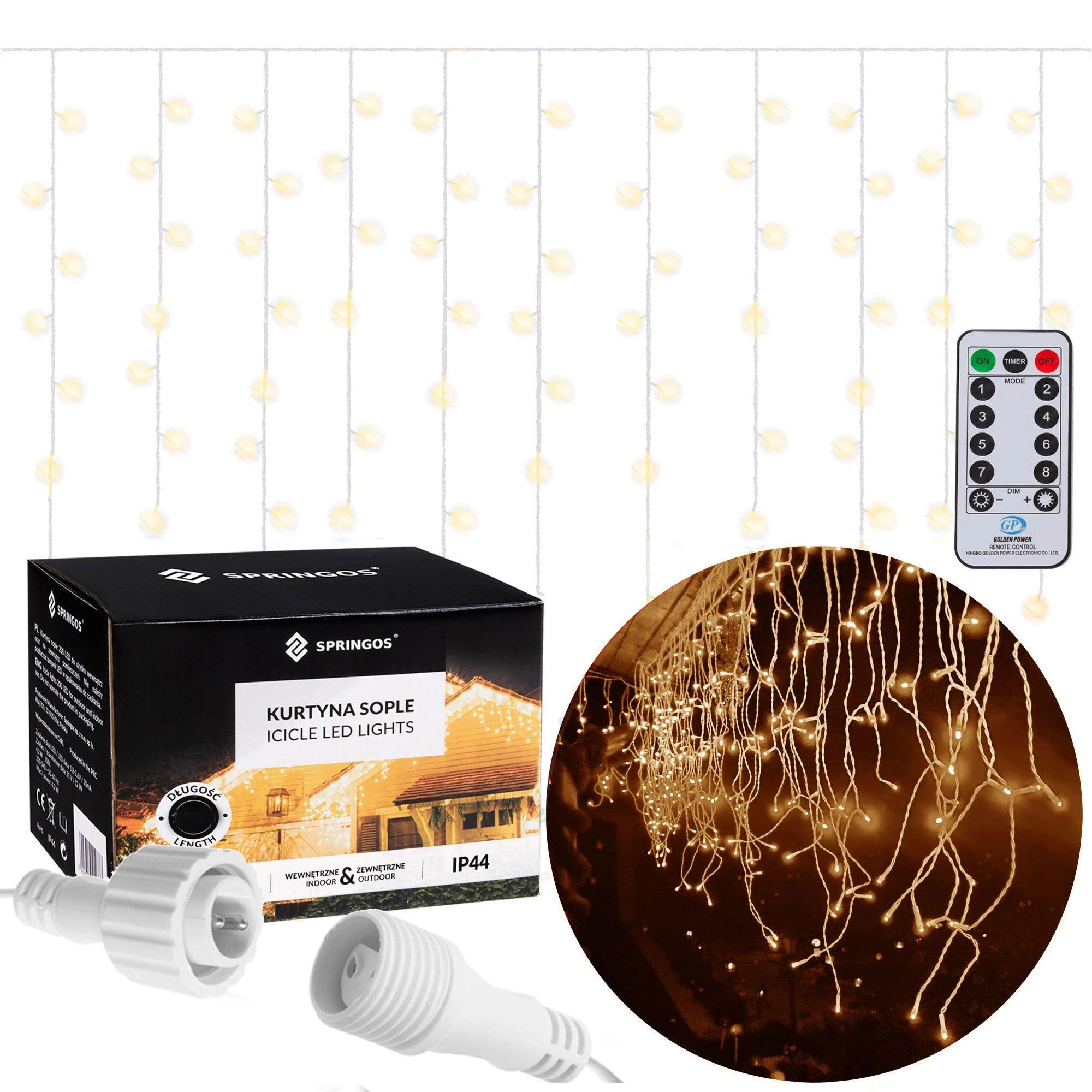 Šviesos užuolaida Springos CL0305 300 LED