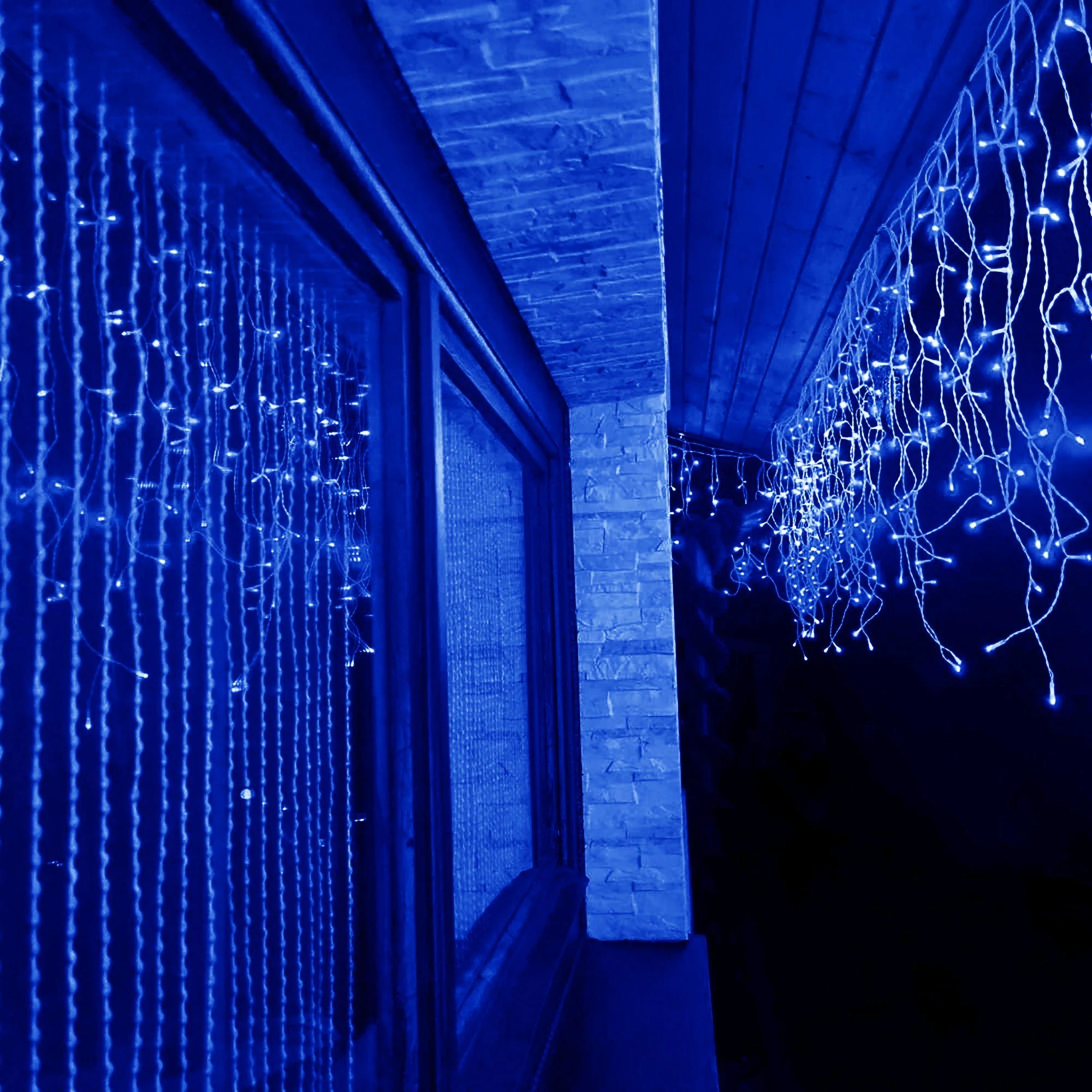 Springos Girlianda varvekliai su nuotolinio valdymo pultu, 300 LED, mėlyna