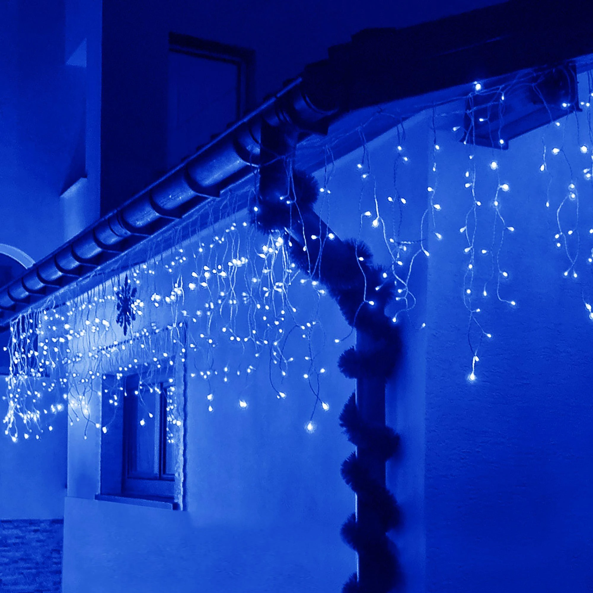 Springos Girlianda varvekliai su nuotolinio valdymo pultu, 300 LED, mėlyna