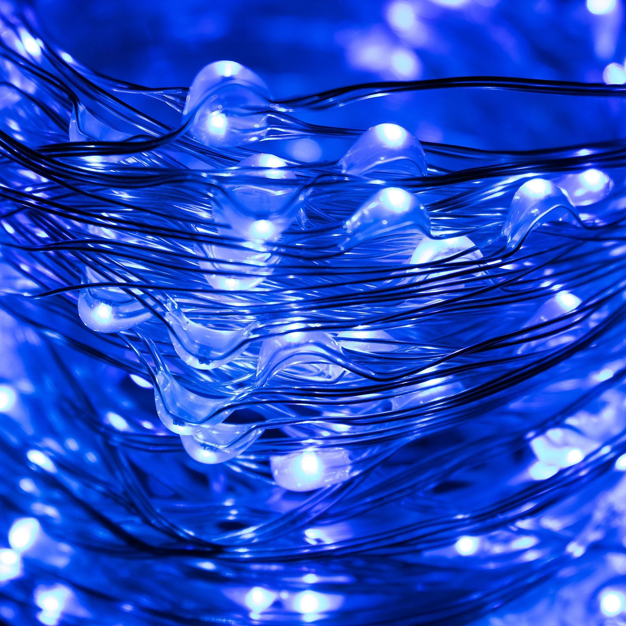 Springos Kalėdų eglutės girlianda su 300 LED lempučių, mėlyna