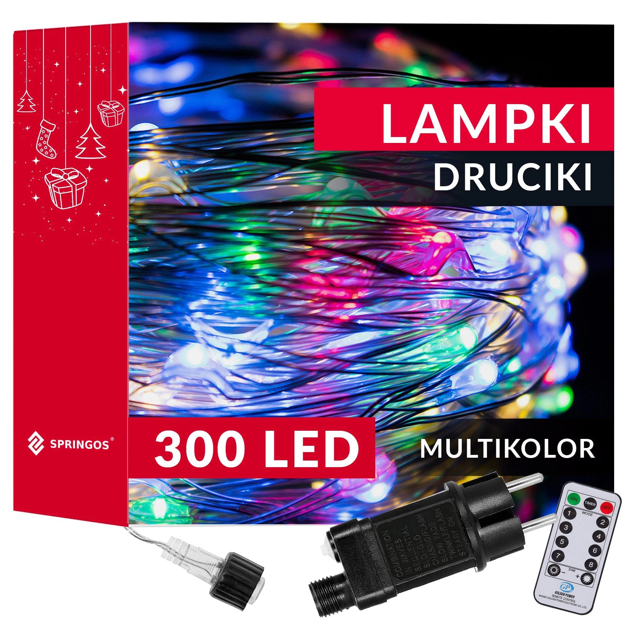 Kalėdinės lemputės Springos CL0315 300 LED su nuotoliniu valdymu