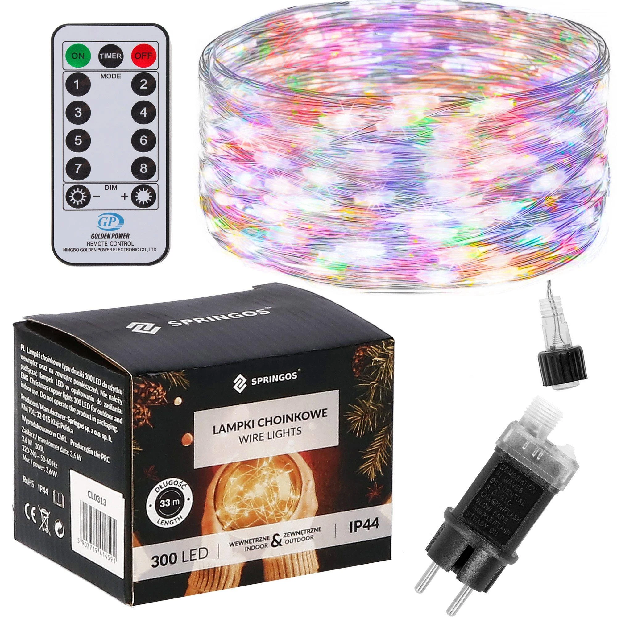 Kalėdinės lemputės Springos CL0315 300 LED su nuotoliniu valdymu