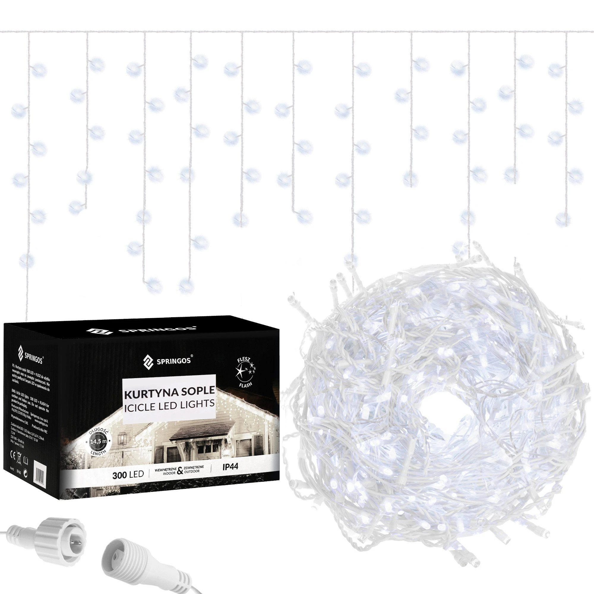 Springos Šventinė LED girlianda su blykstės efektu, 12 m, 300 LED
