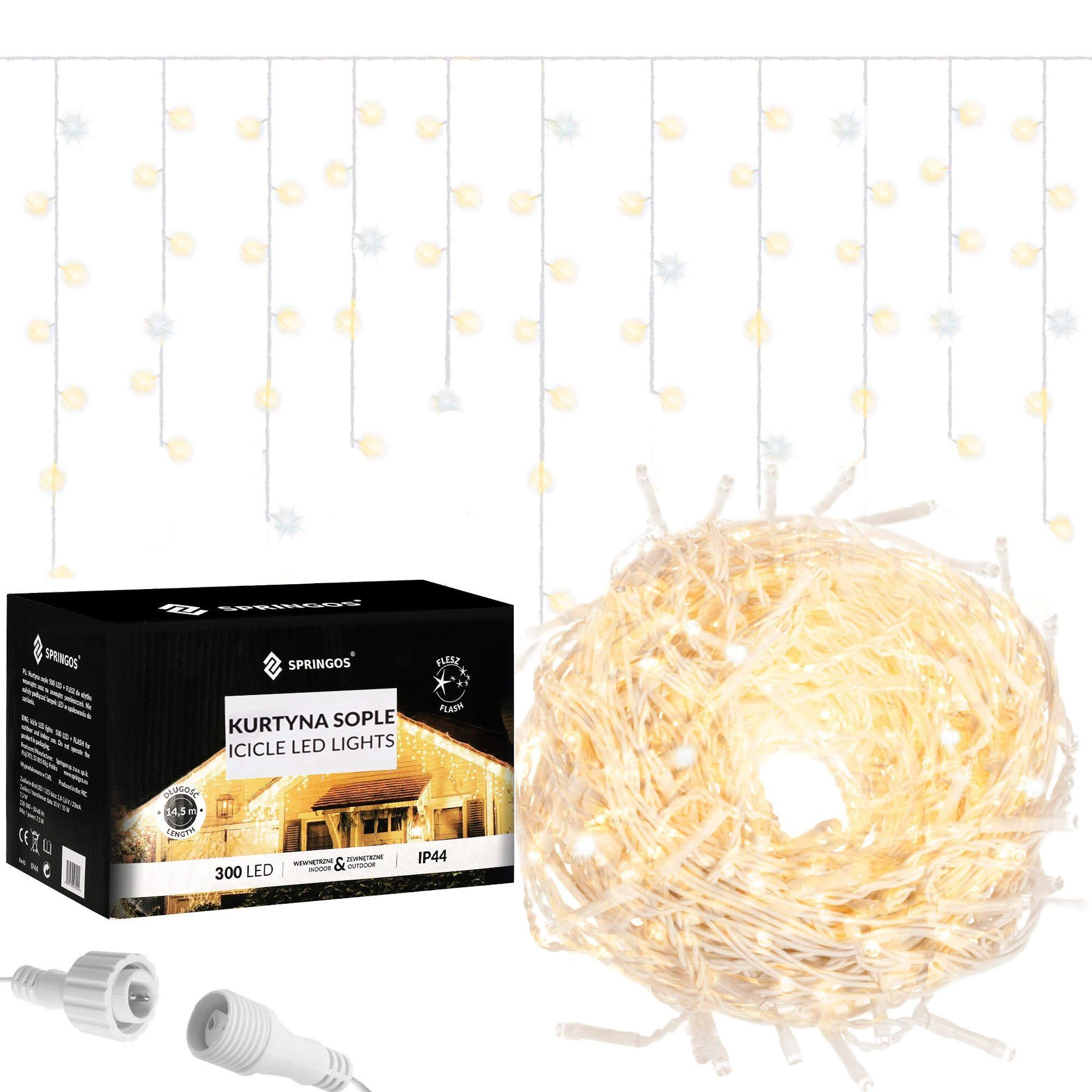 Springos LED girlianda varvekliai ICINIC 300 LED, IP44 klasė