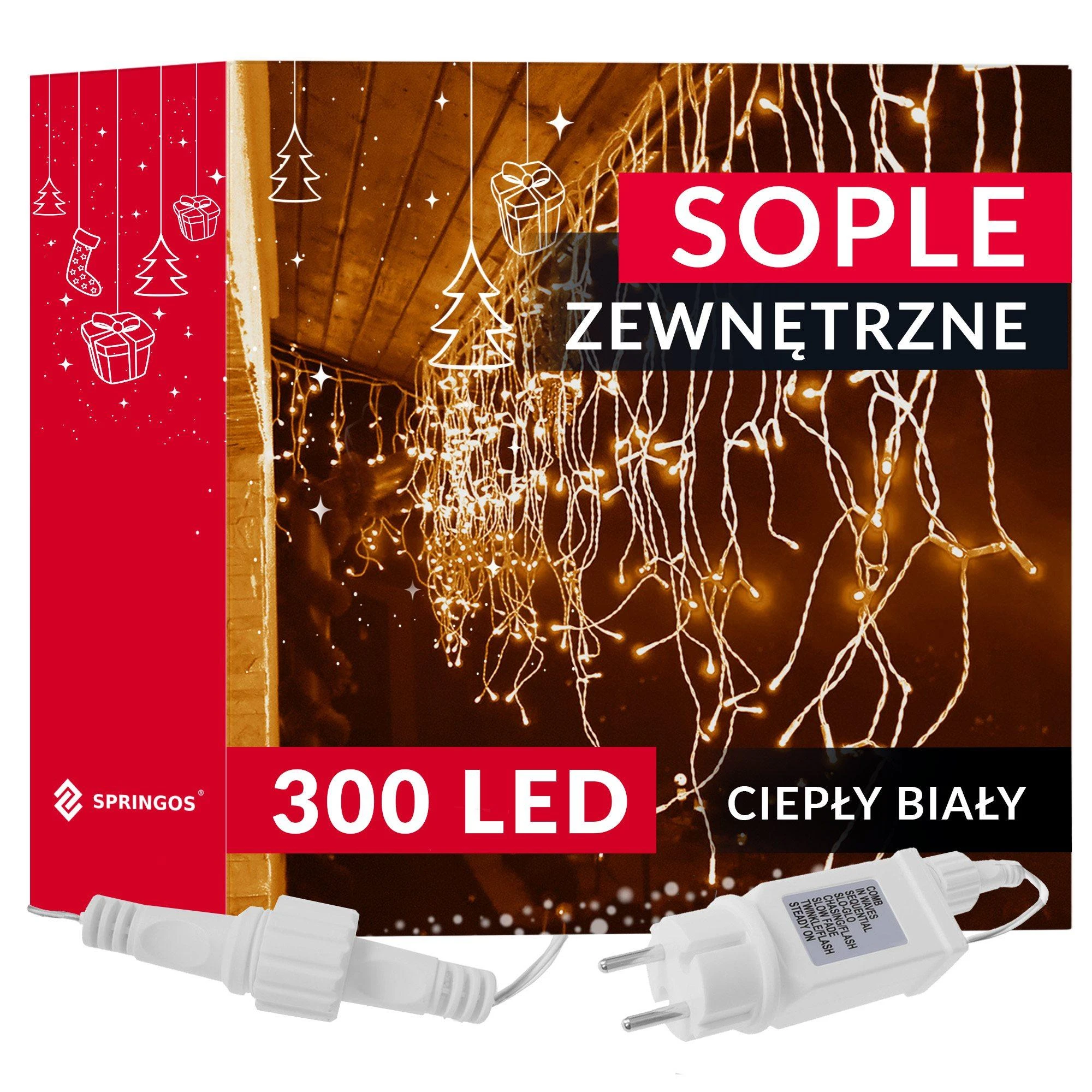 Springos LED girlianda varvekliai ICINIC 300 LED, IP44 klasė