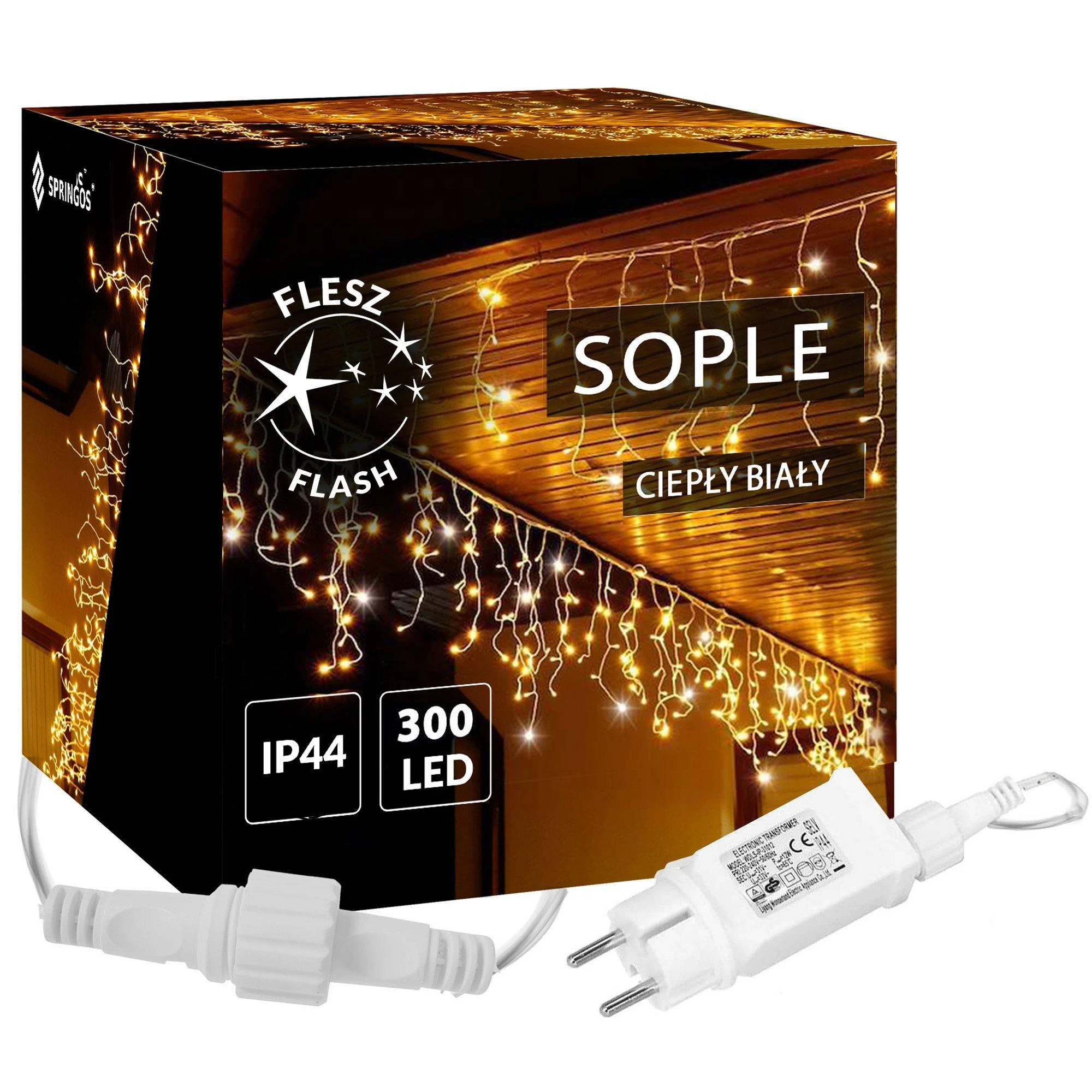 Springos LED girlianda varvekliai ICINIC 300 LED, IP44 klasė