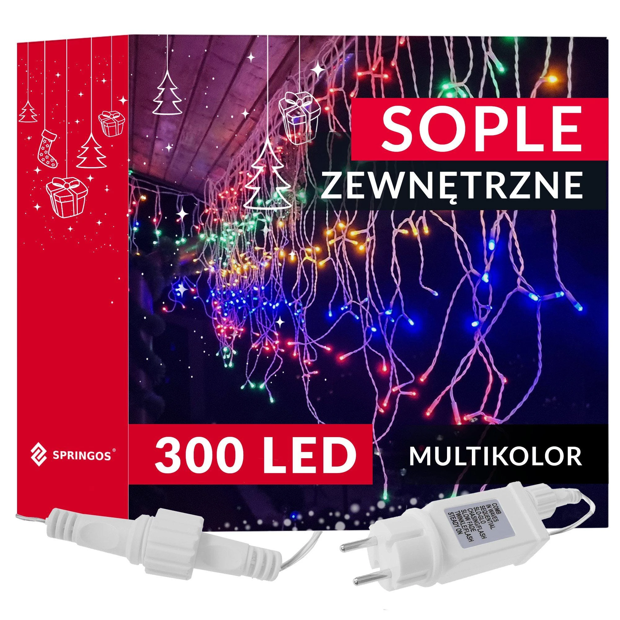 Kalėdinės lemputės Springos CL0319 300 LED, 12 m
