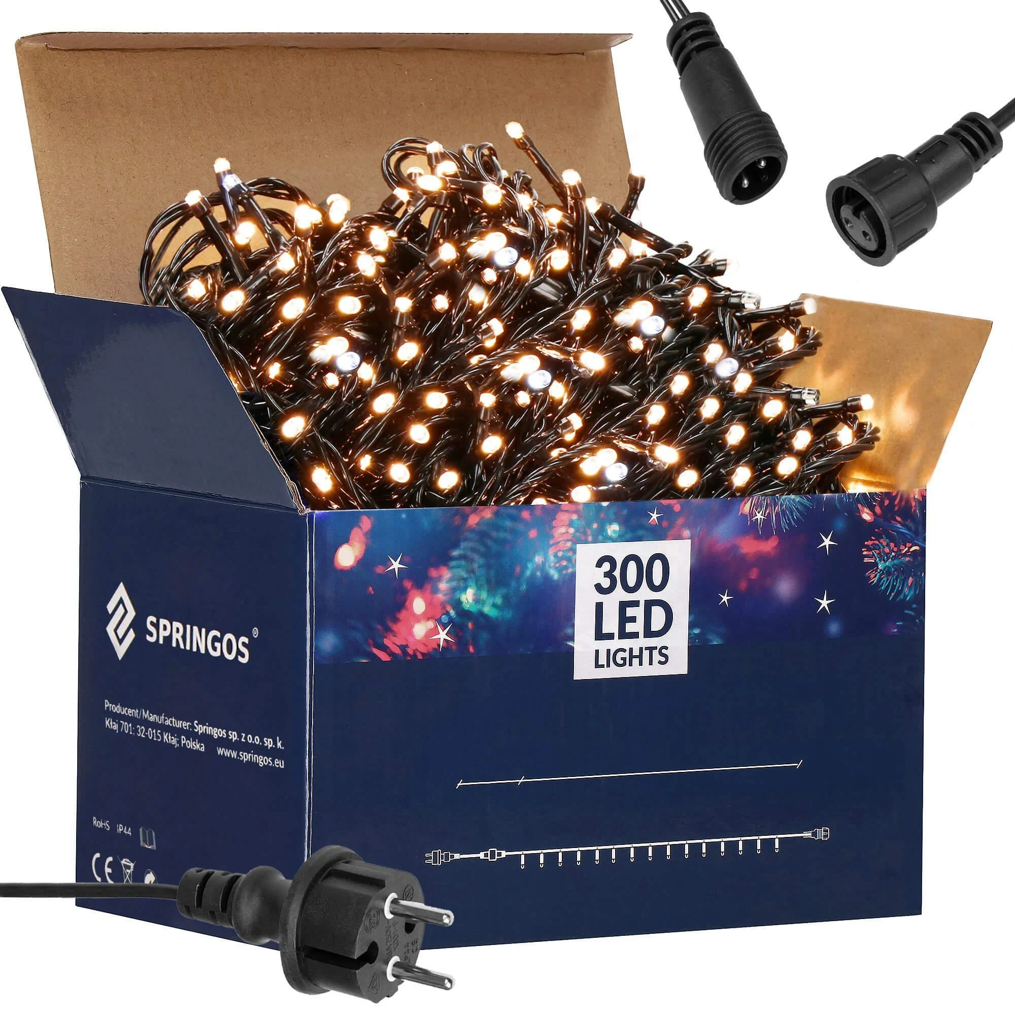 Springos kalėdinės girliandos 300 LED, 25,5 m