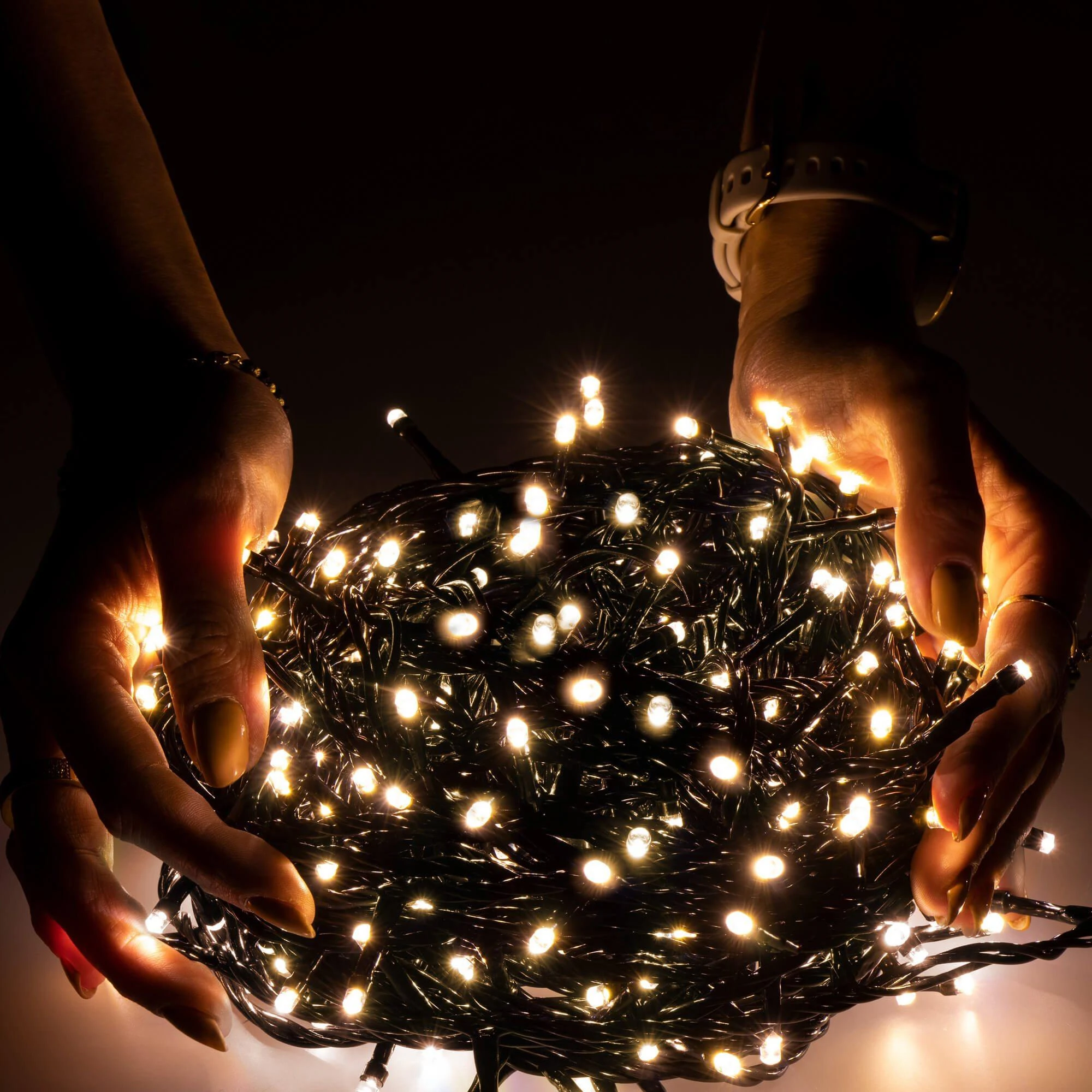 Kalėdinės lemputės Springos 400 LED, šilta balta, IP44