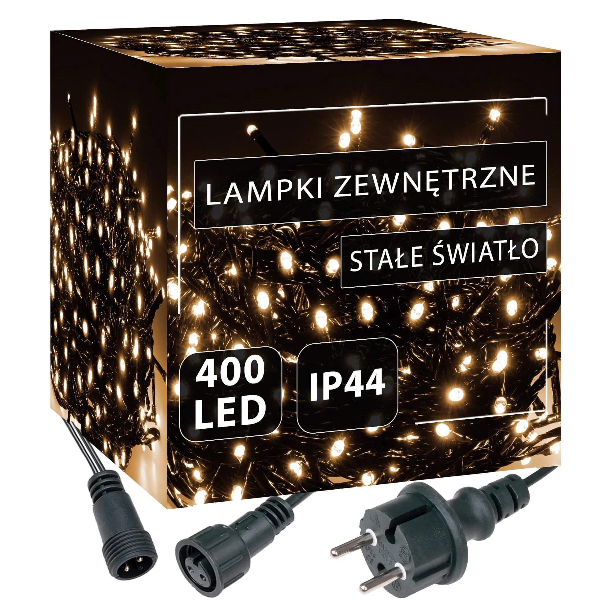 Kalėdinės lemputės Springos 400 LED, šilta balta, IP44