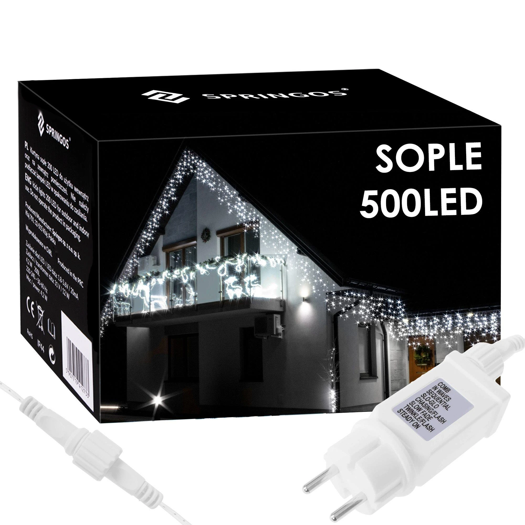 Kalėdinės lemputės Springos 500 LED su 8 funkcijomis