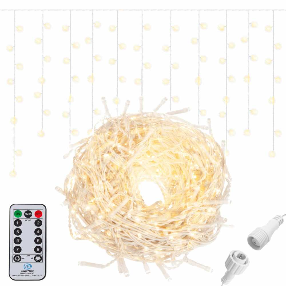 Kalėdinė girlianda Springos CL0505, 500 LED, auksinės spalvos (Pažeista pakuotė)