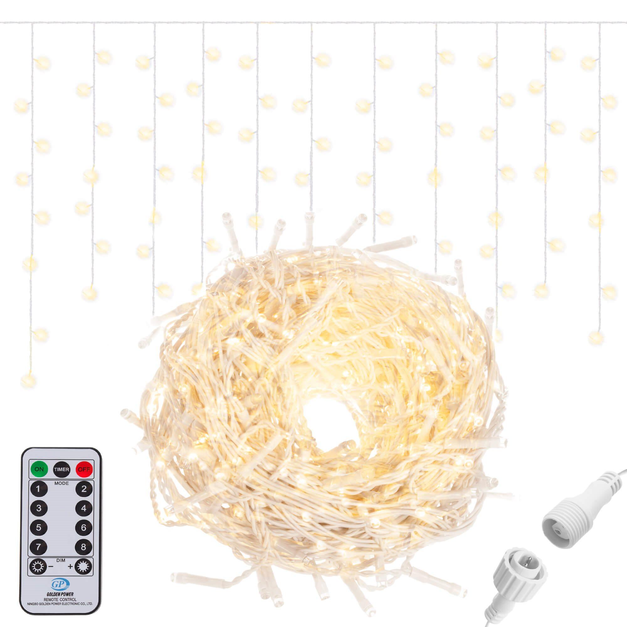 Kalėdinė girlianda Springos CL0505, 500 LED, auksinės spalvos (Pažeista pakuotė)