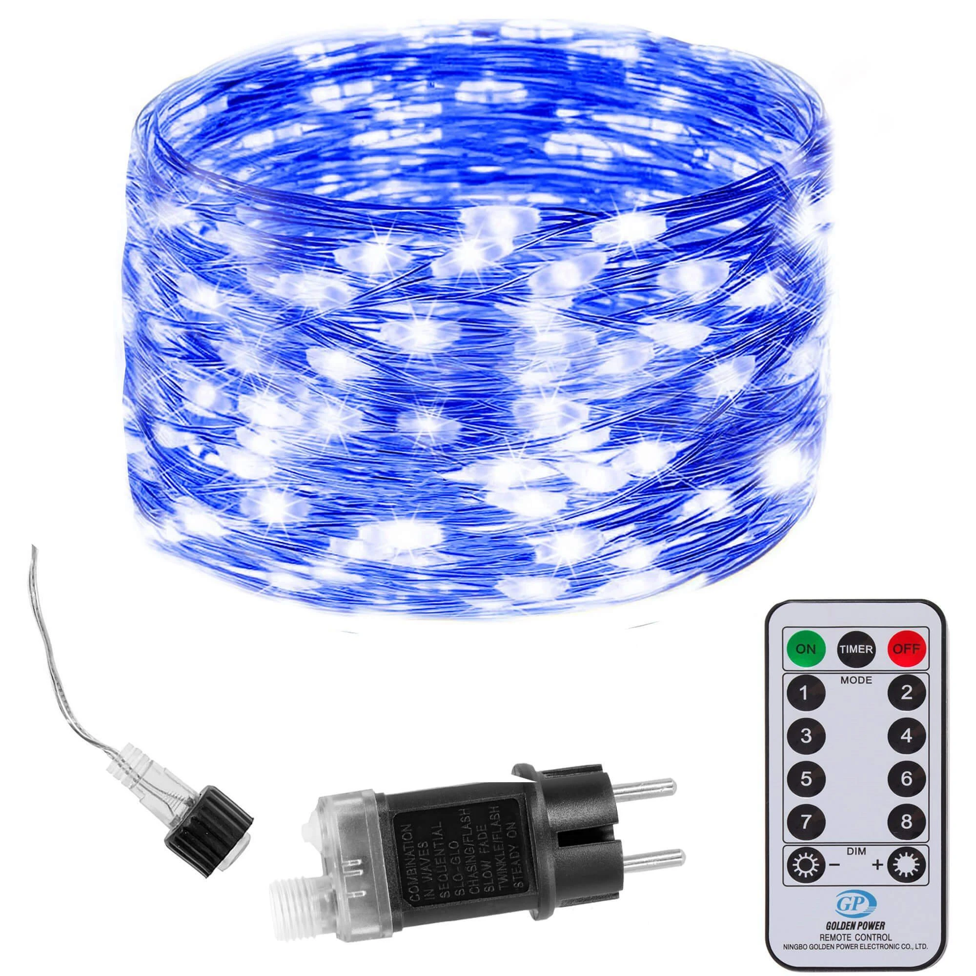 Springos Kalėdinės girliandos su 480 LED lemputėmis, 48 m, mėlynos