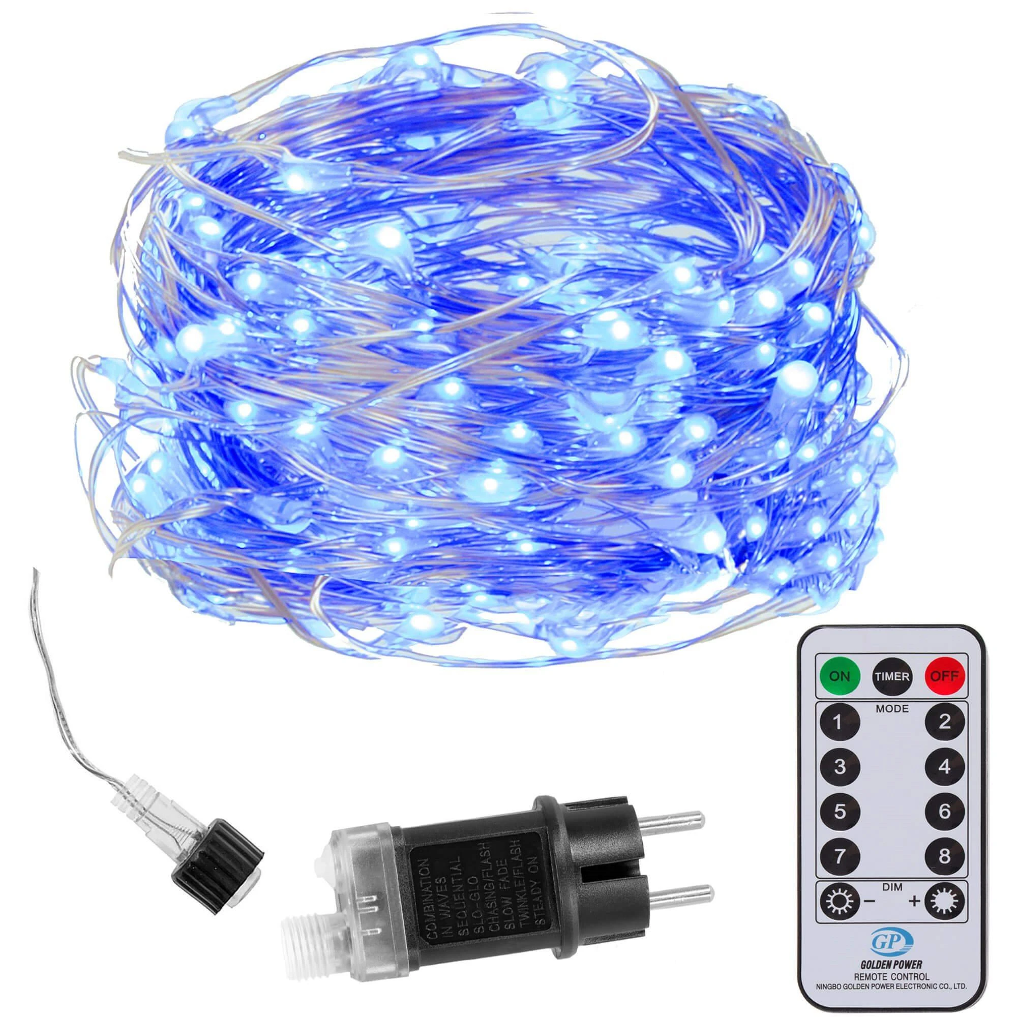 Springos Kalėdinės girliandos su 480 LED lemputėmis, 48 m, mėlynos