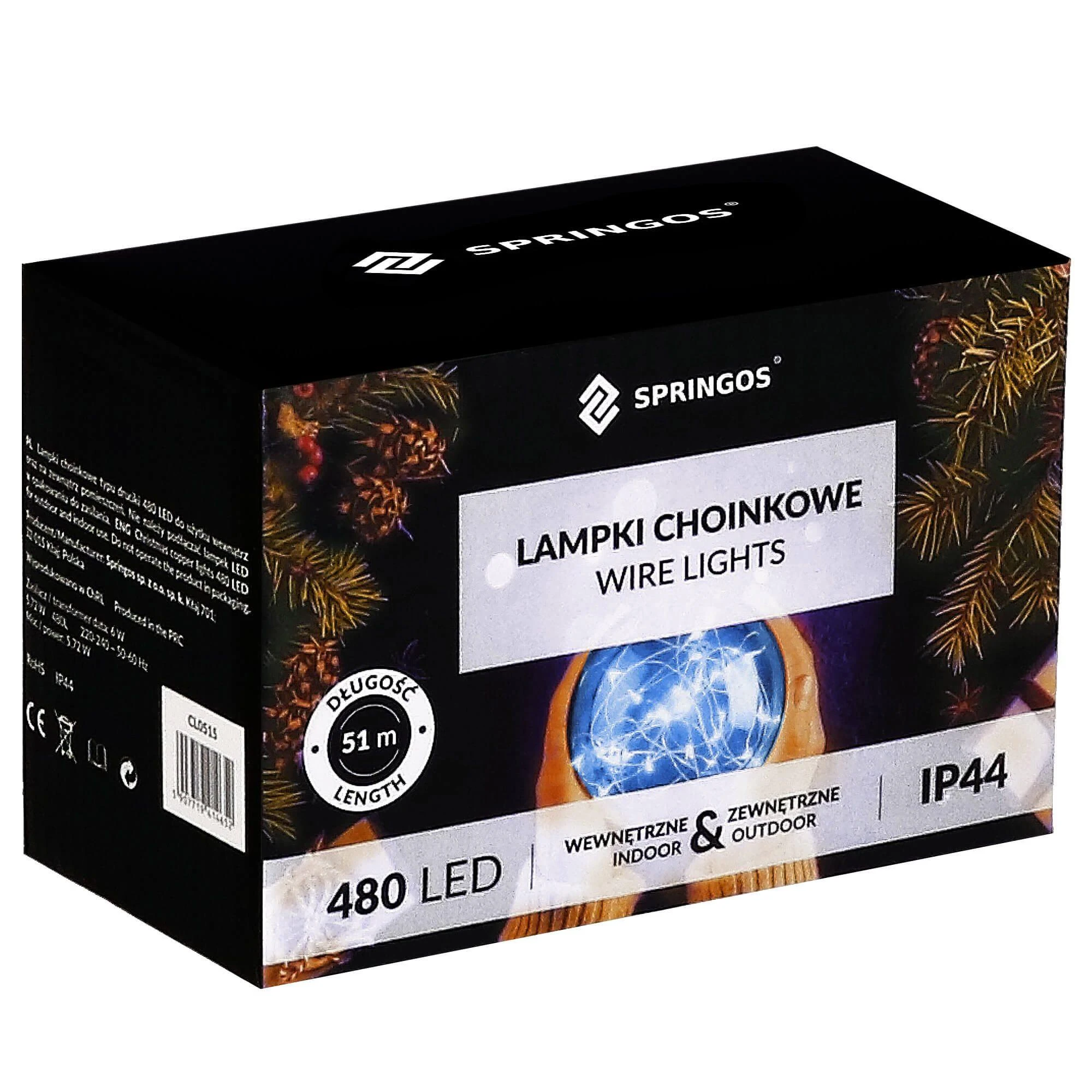 Springos Kalėdinės girliandos su 480 LED lemputėmis, 48 m, mėlynos