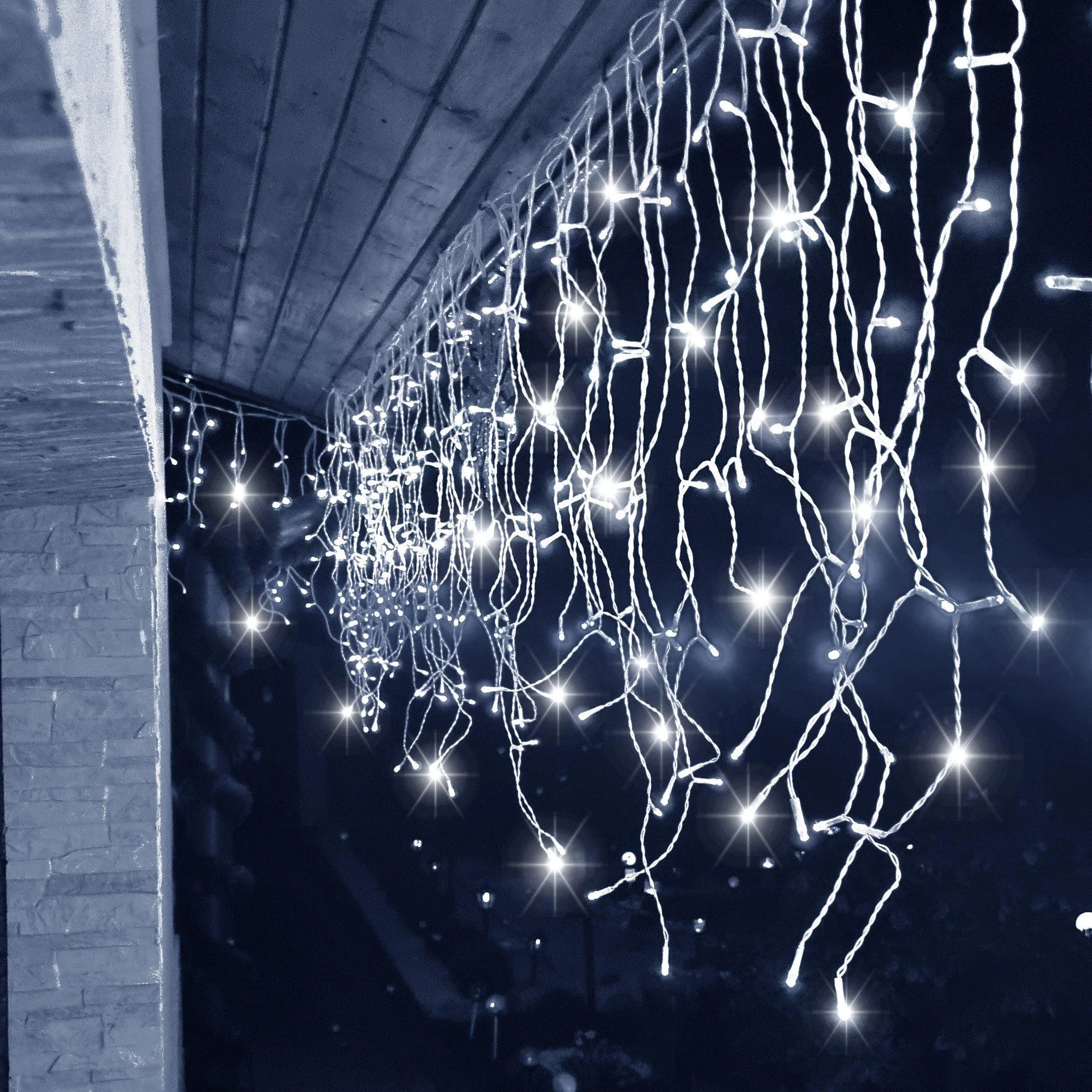 Kalėdinės lemputės Springos 500 LED, 20 m, šaltai baltos, lauko ir vidaus naudojimui
