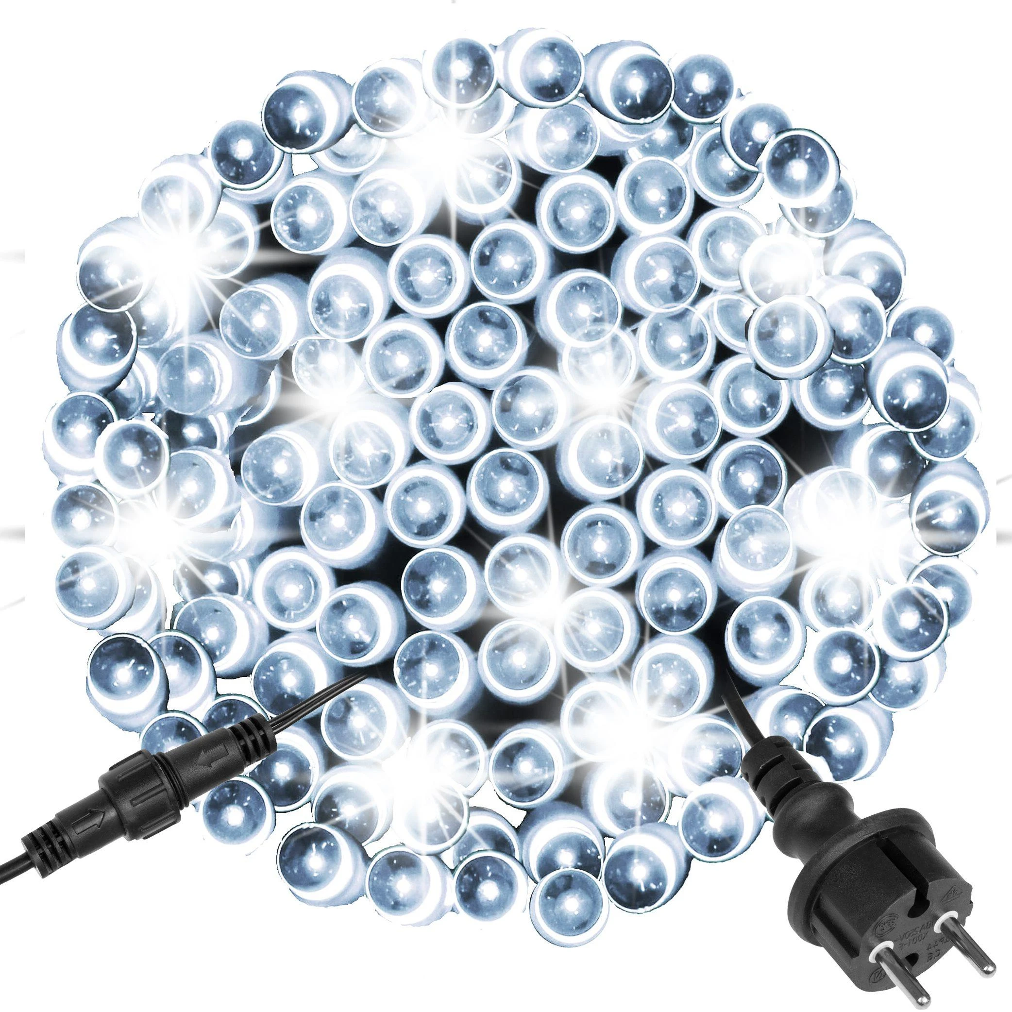 Kalėdinės lemputės Springos 500 LED, 20 m, šaltai baltos, lauko ir vidaus naudojimui