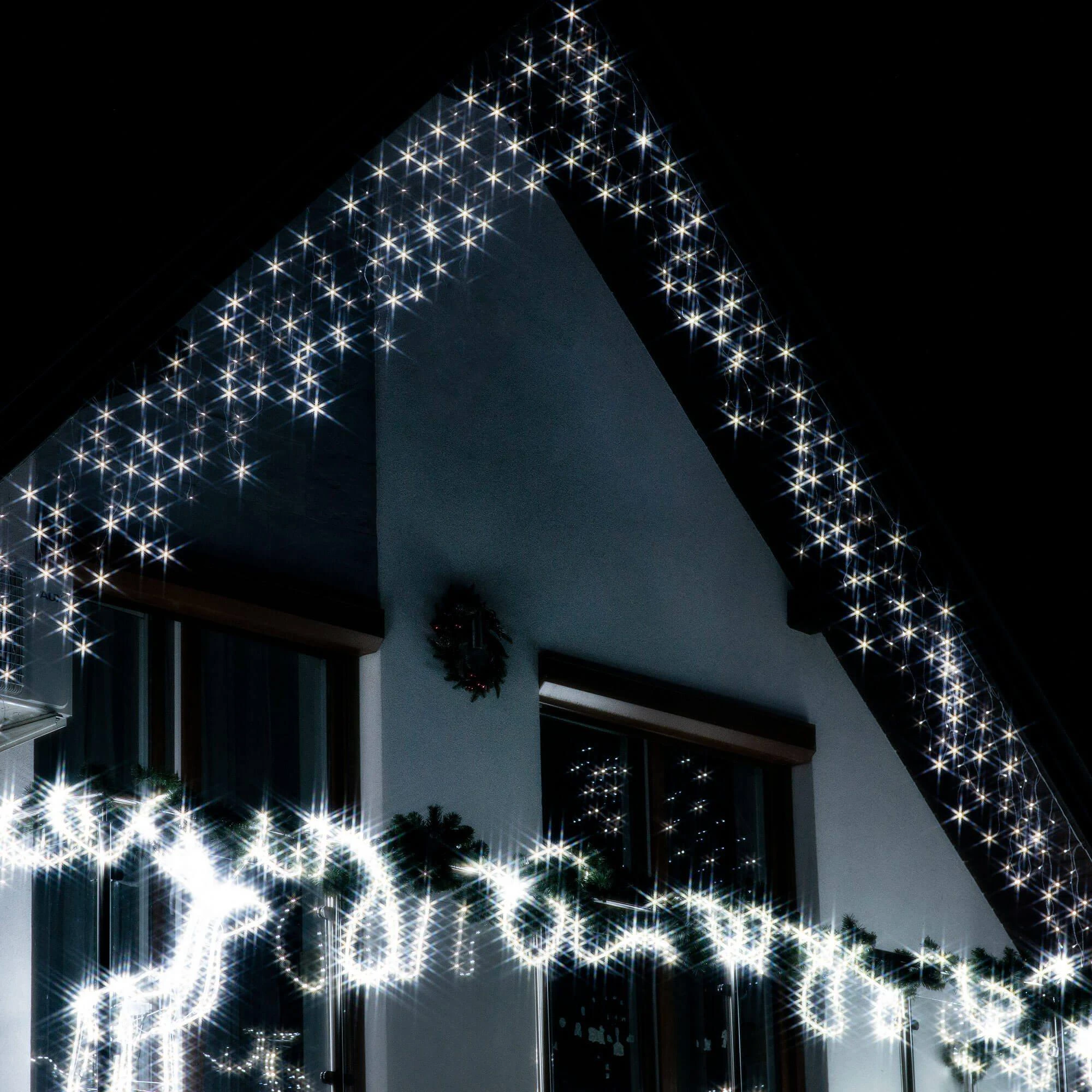 Kalėdinės lemputės Springos 500 LED, 20 m, šaltai baltos, lauko ir vidaus naudojimui