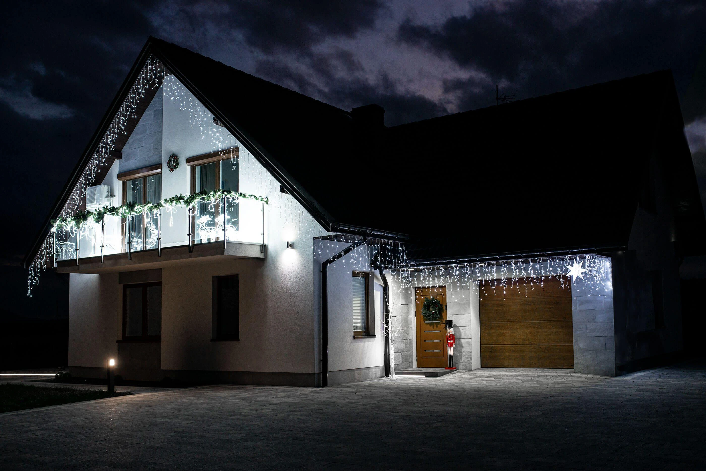 Kalėdinės lemputės Springos 500 LED, 20 m, šaltai baltos, lauko ir vidaus naudojimui