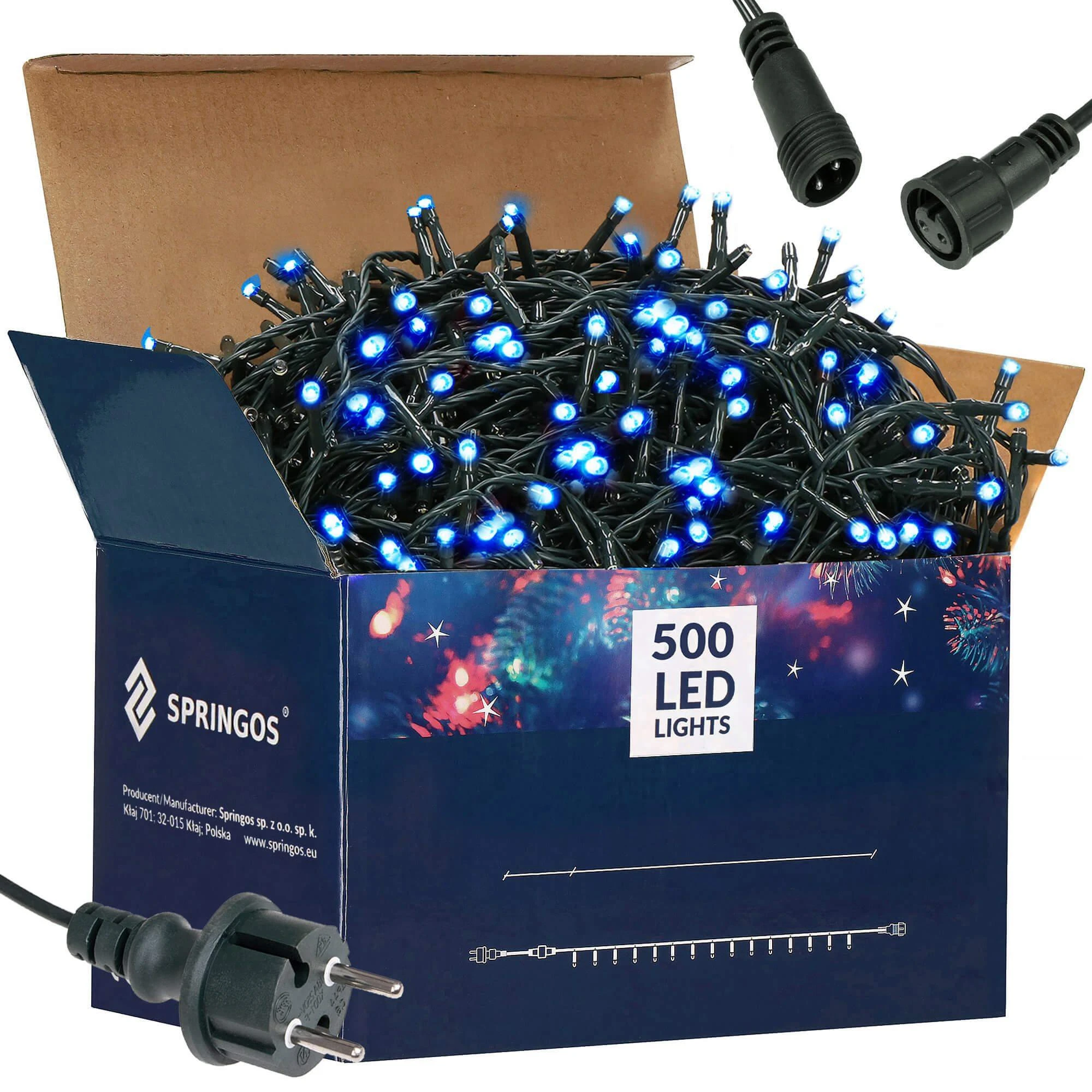 Kalėdinė girlianda Springos 500 LED, 41,5 m, IP44