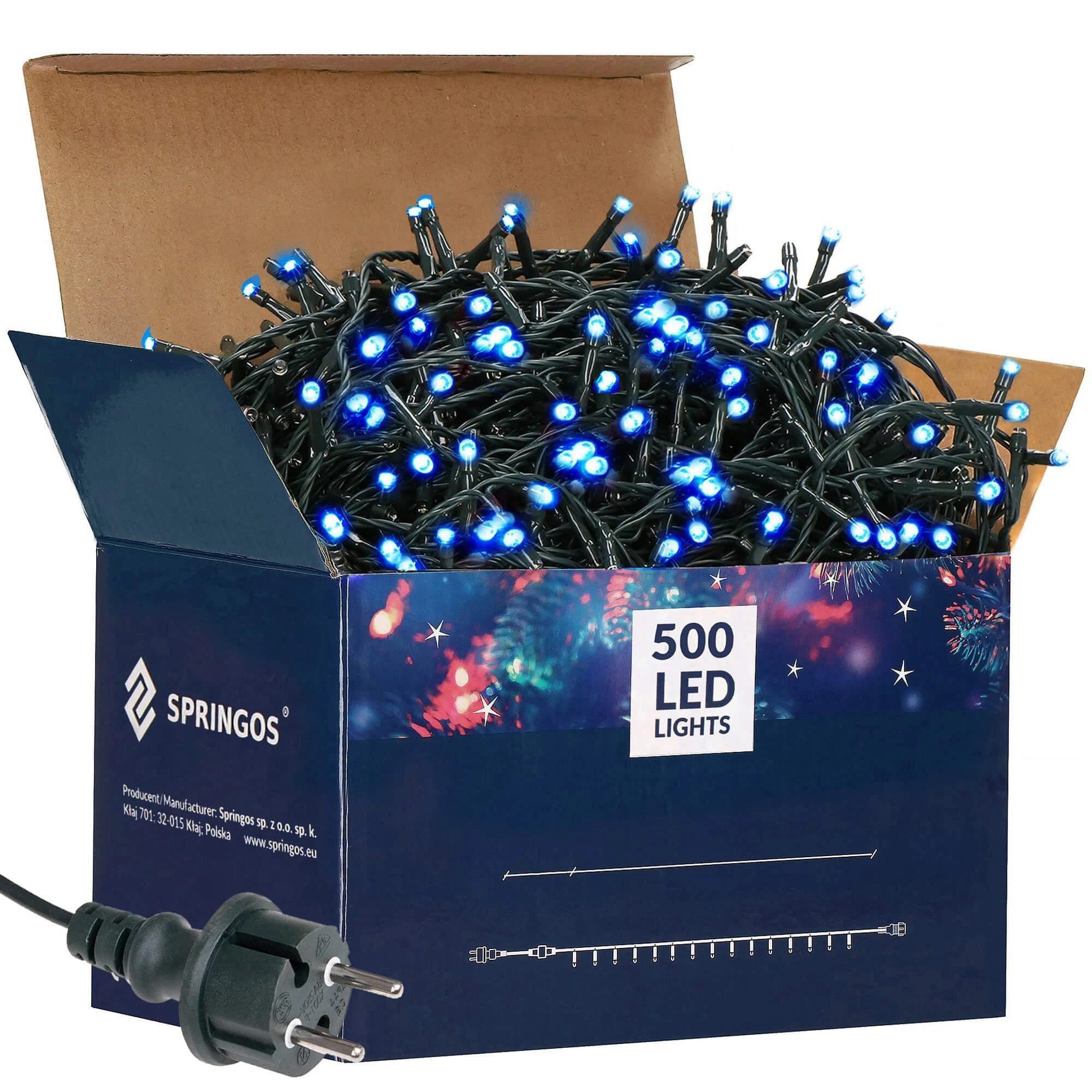 Kalėdinė girlianda Springos 500 LED, 41,5 m, IP44