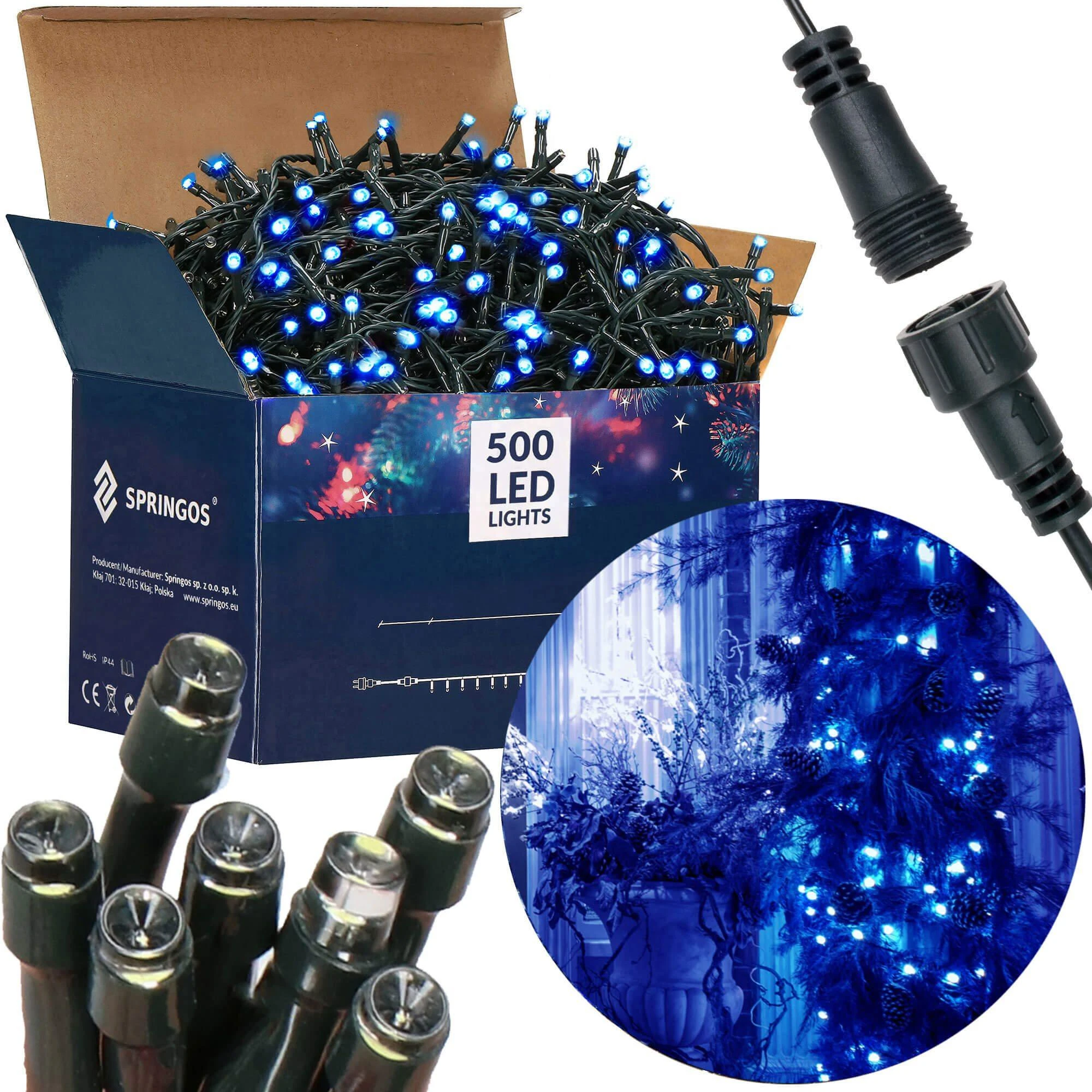 Kalėdinė girlianda Springos 500 LED, 41,5 m, IP44