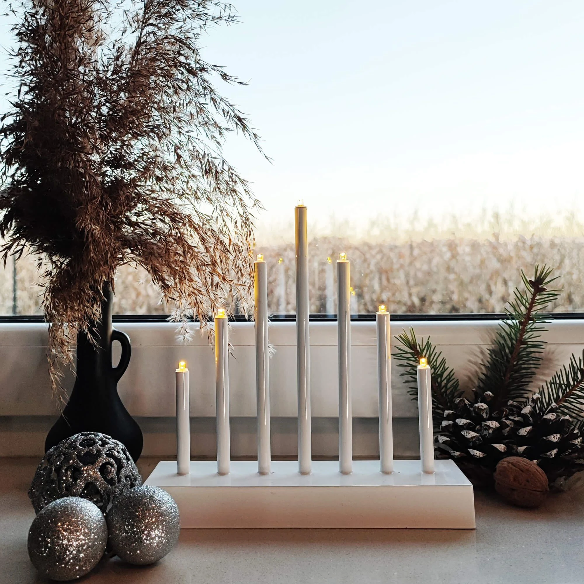Springos dekoratyvinis LED žvakių stovas CL0851